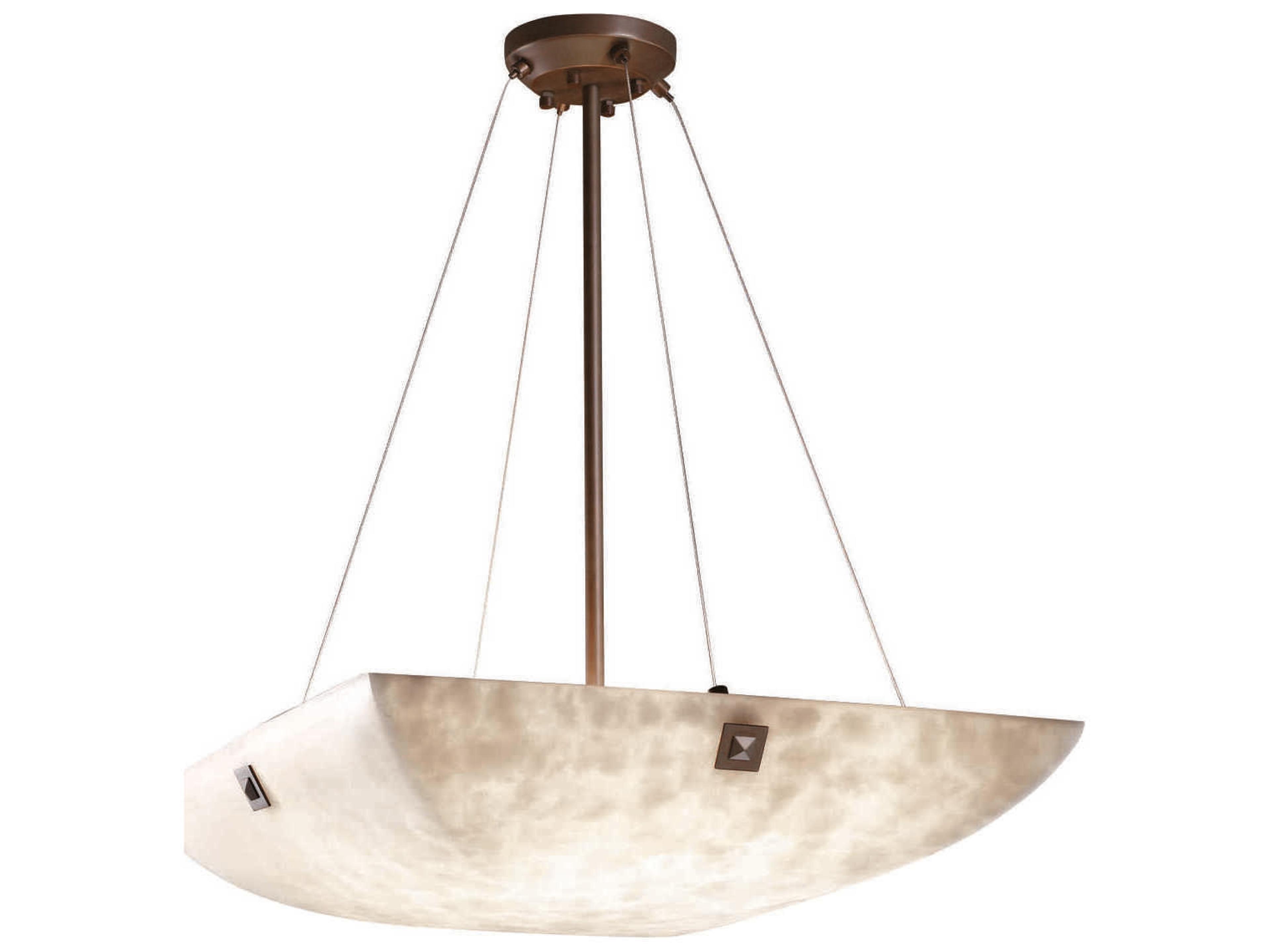 Justice Design Group Clouds 6-Light Bronze Bowl Pendant