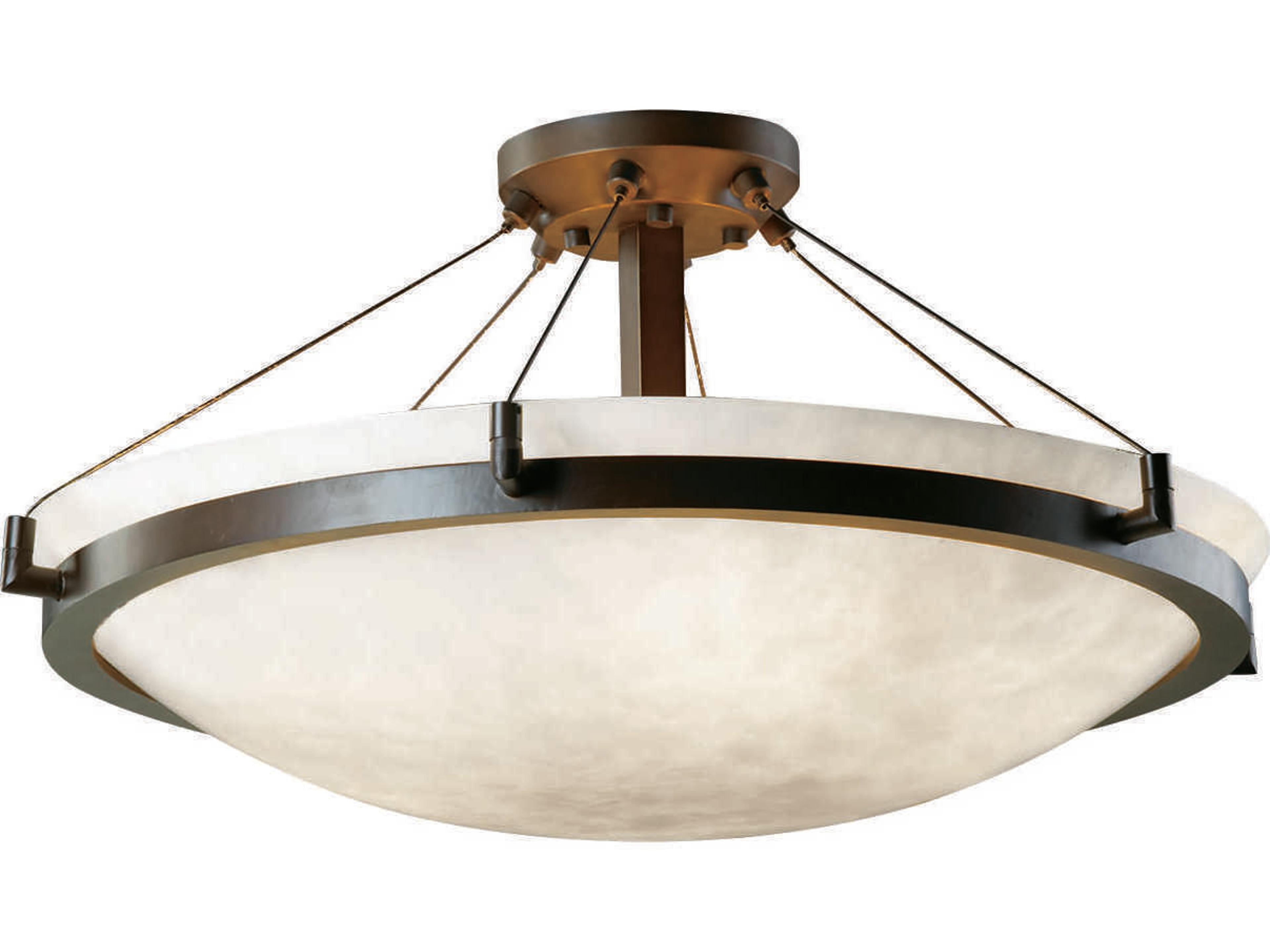 Justice Design Group Clouds 6-Light Nickel Glass Round Semi Flush Mount