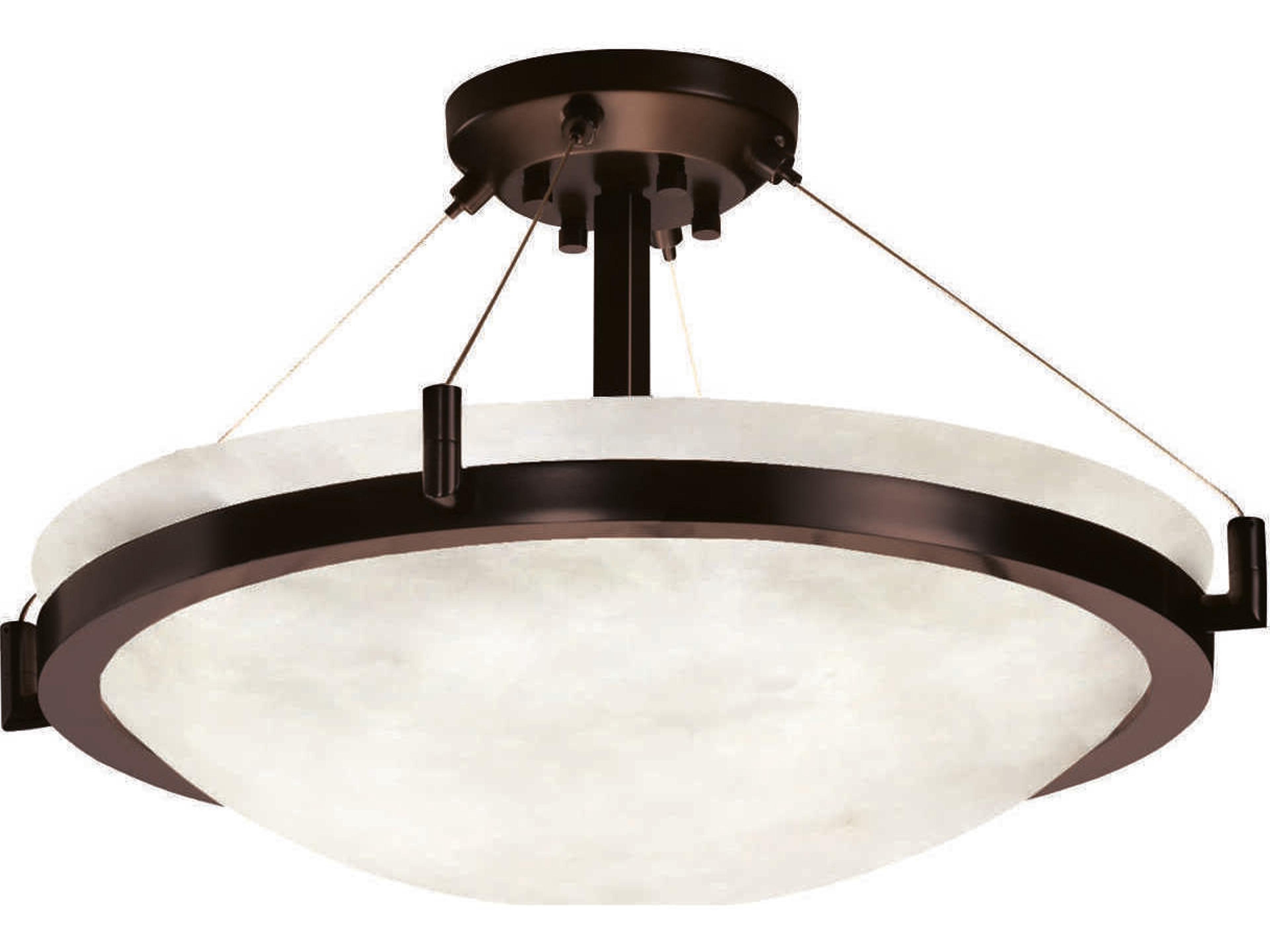 Clouds 8-Light Bronze Bowl Semi Flush Mount