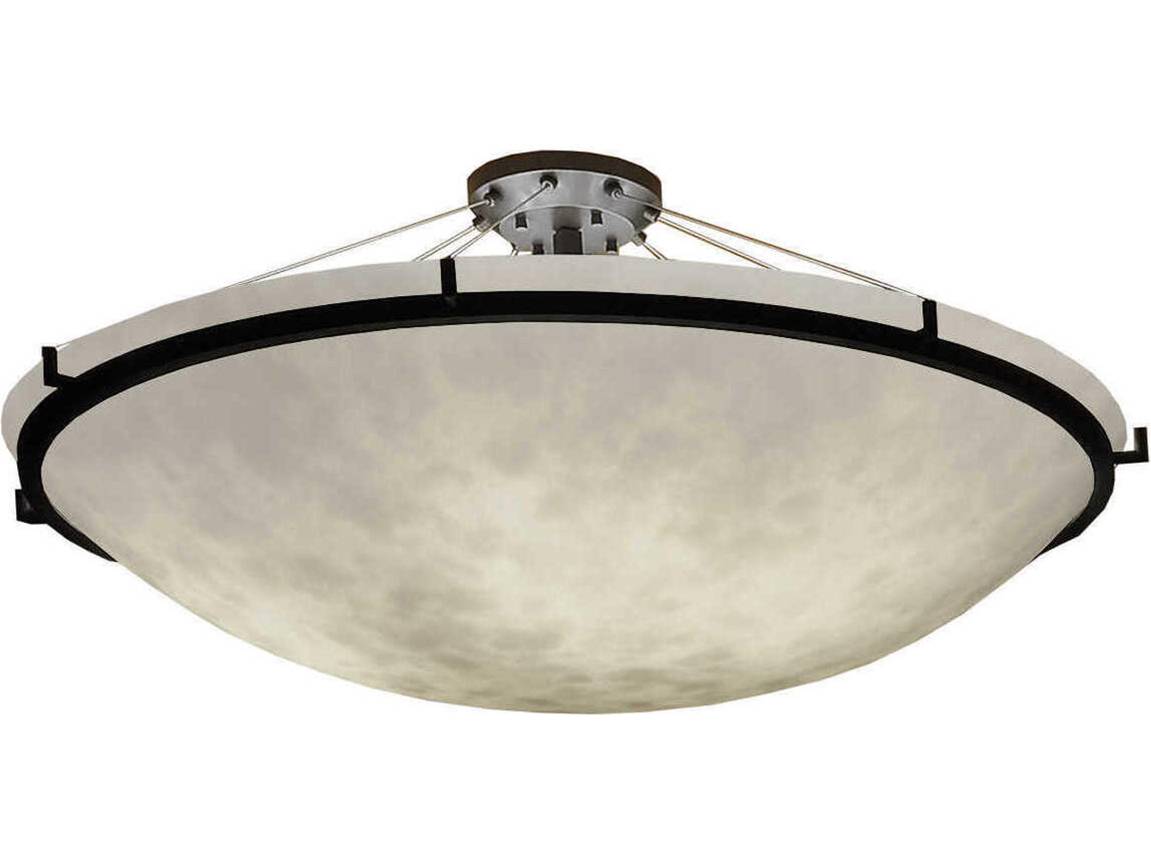 Clouds 8-Light Bronze Bowl Semi Flush Mount