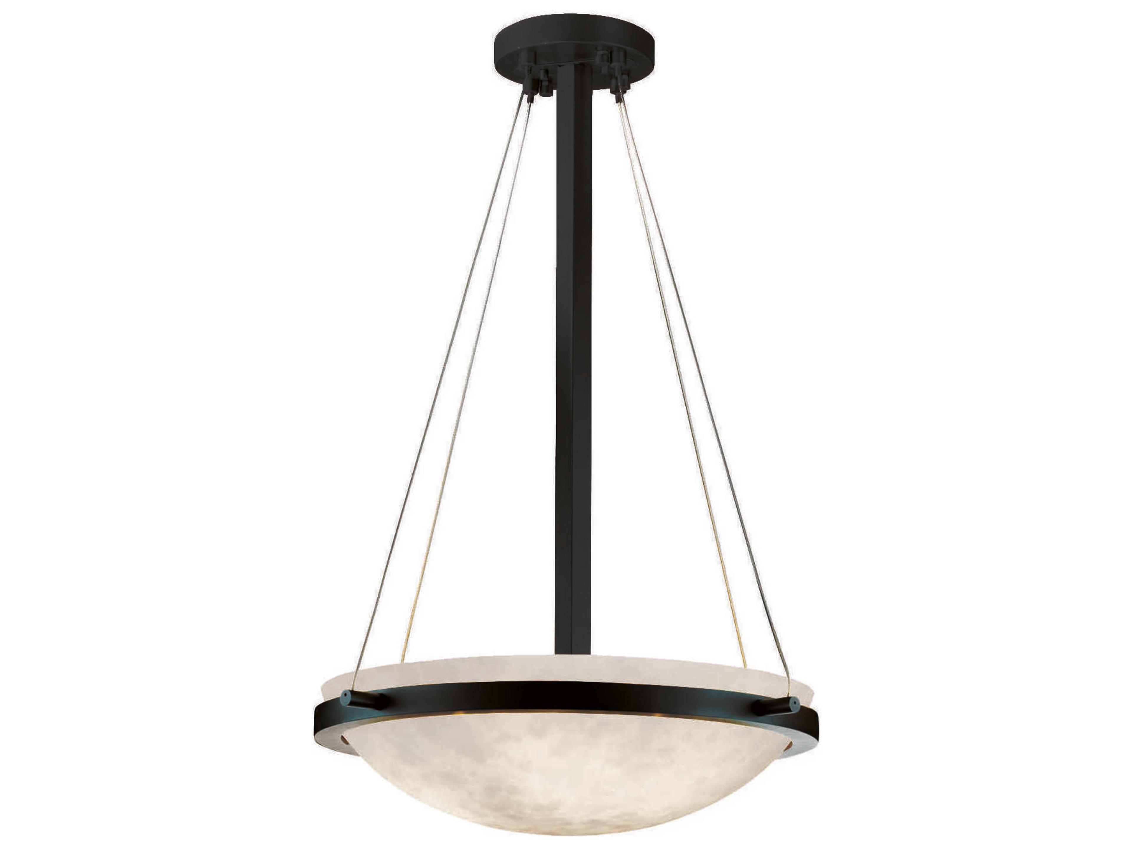 Justice Design Group Clouds 3-Light Bronze Bowl Pendant