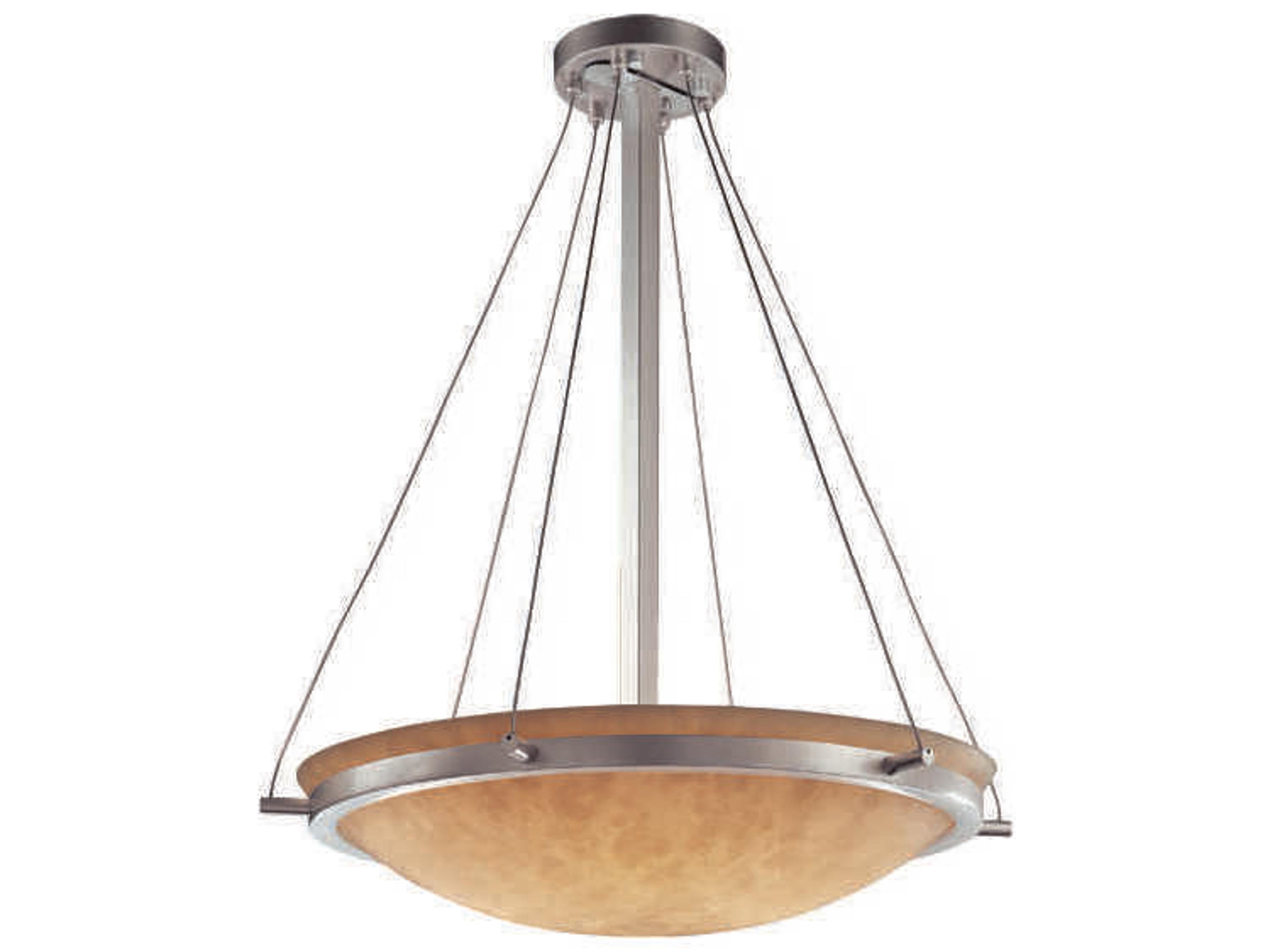 Justice Design Group Clouds 6-Light Nickel Bowl Pendant