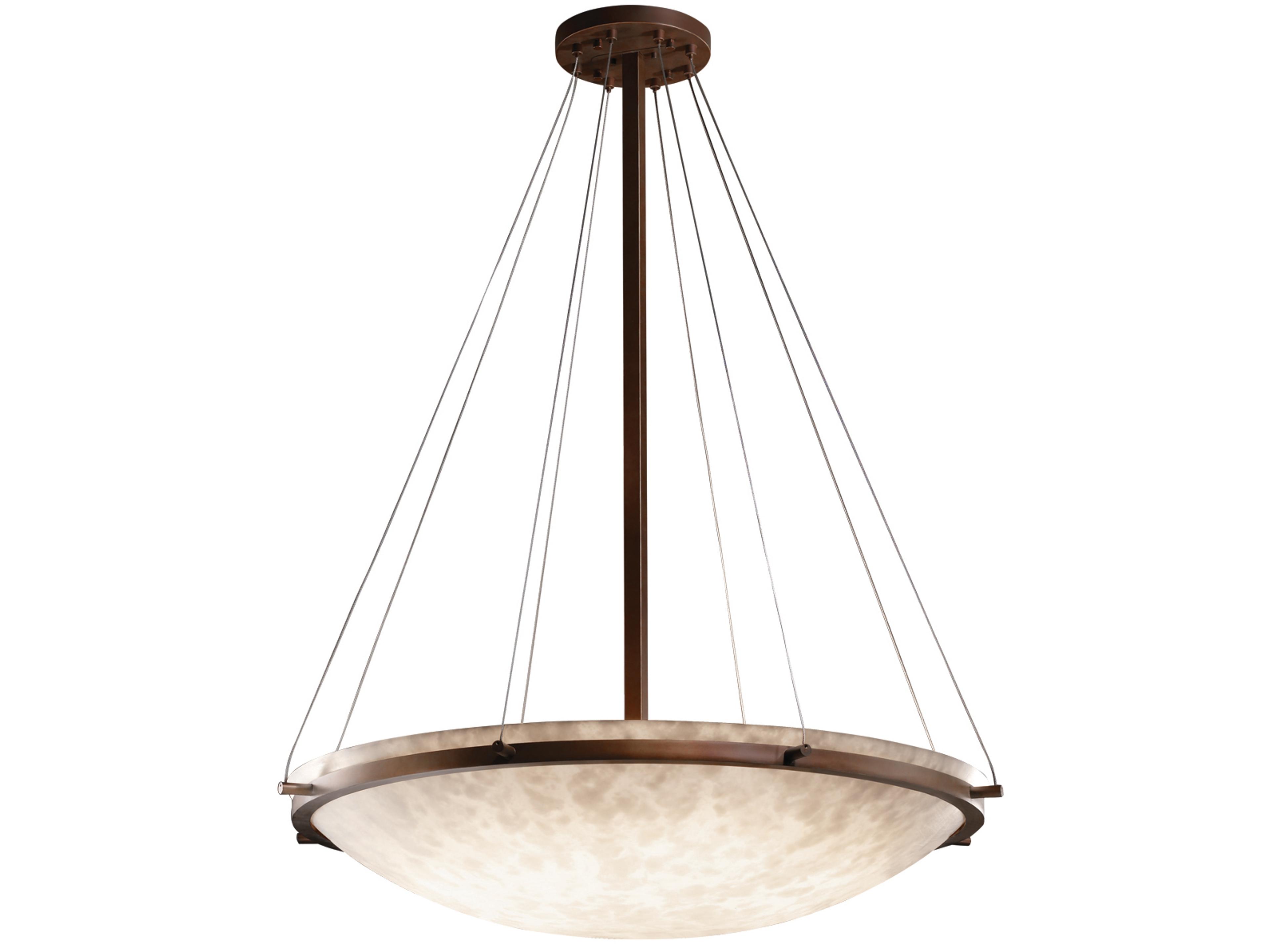 Justice Design Group Clouds 8-Light Bronze Bell Pendant