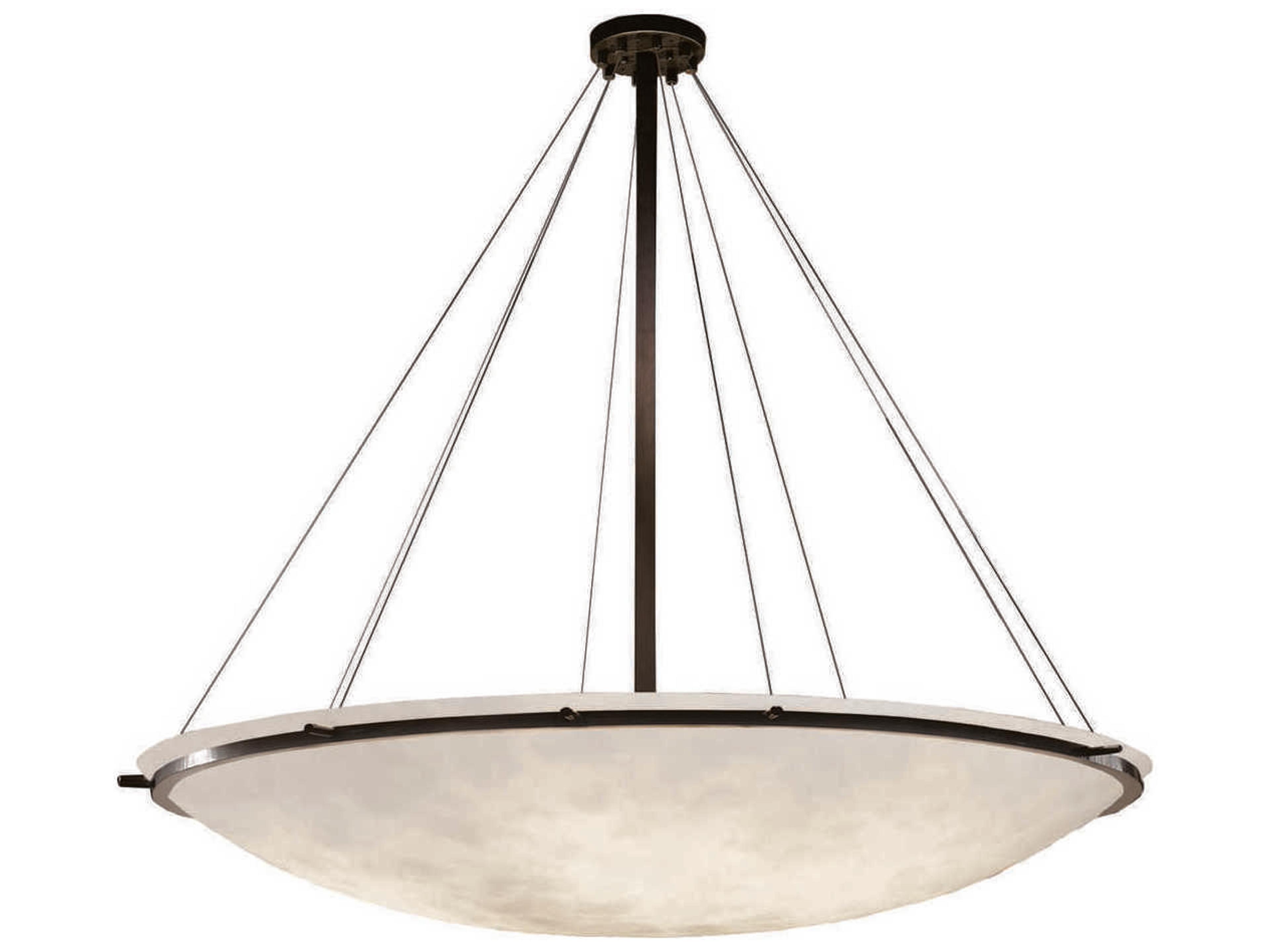 Justice Design Group Clouds 12-Light Bronze Bowl Pendant