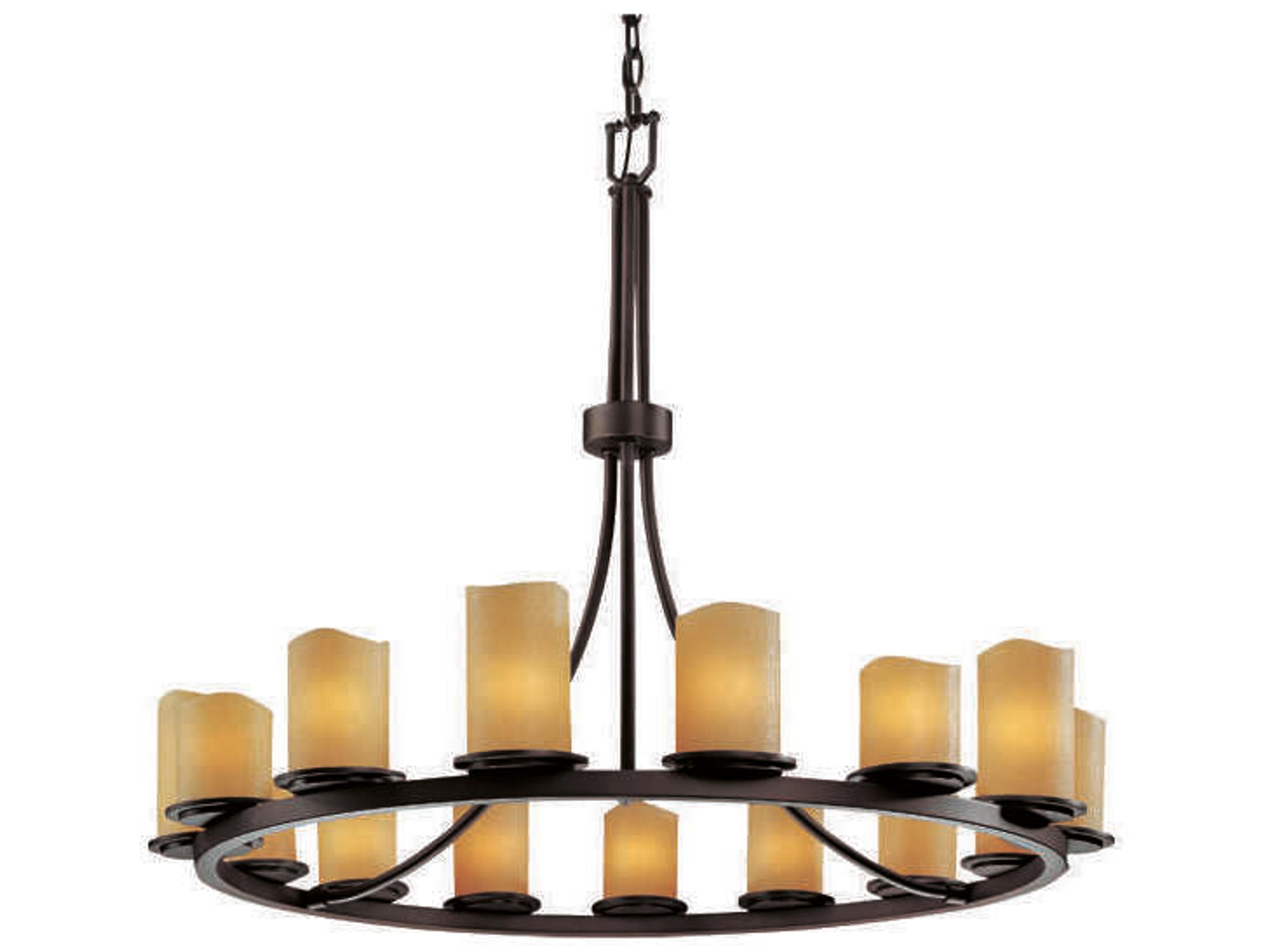 CandleAria 15-Light Chandelier in Bronze