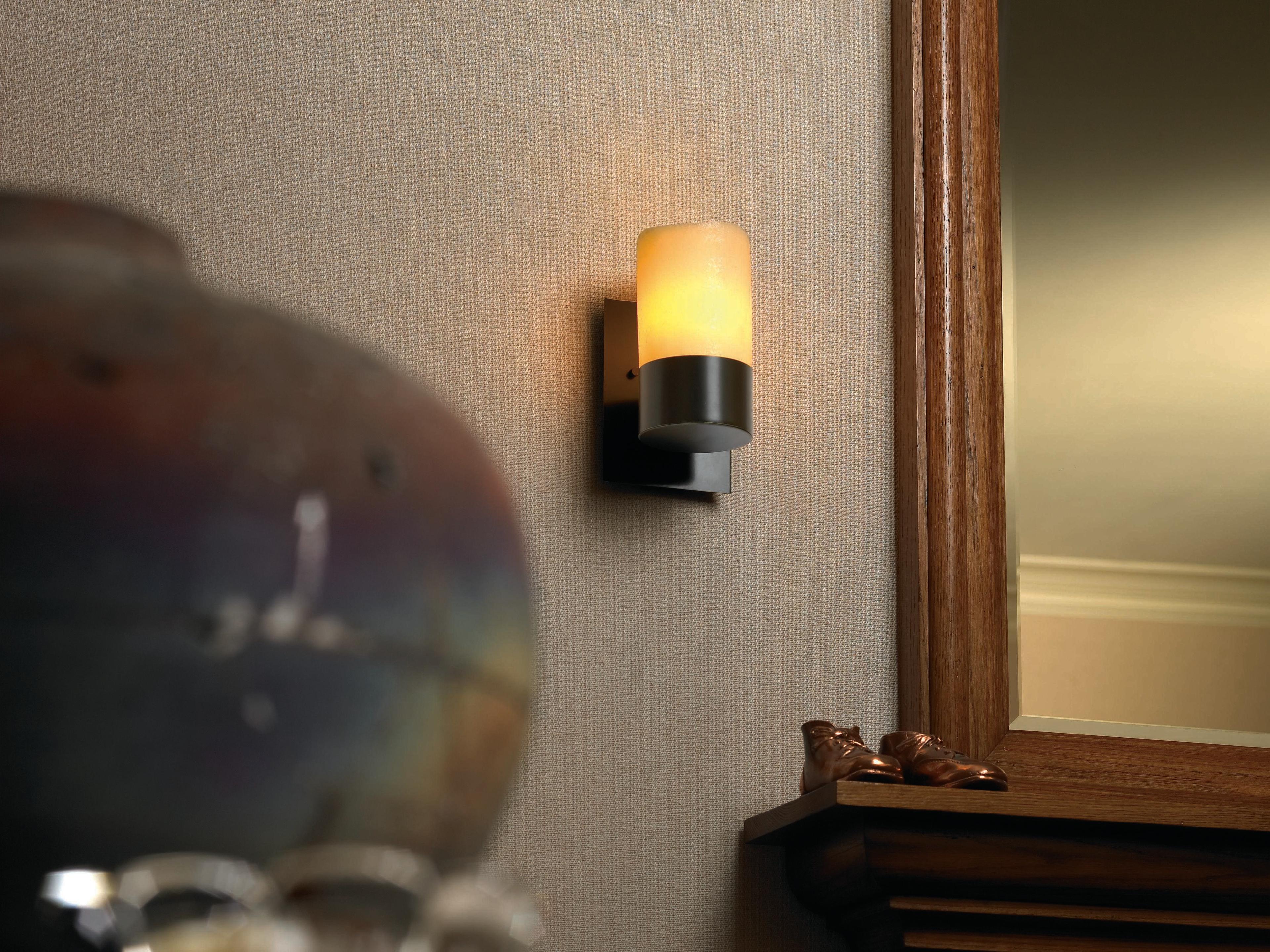 Justice Design Group Candlearia 1-Light Nickel Wall Sconce