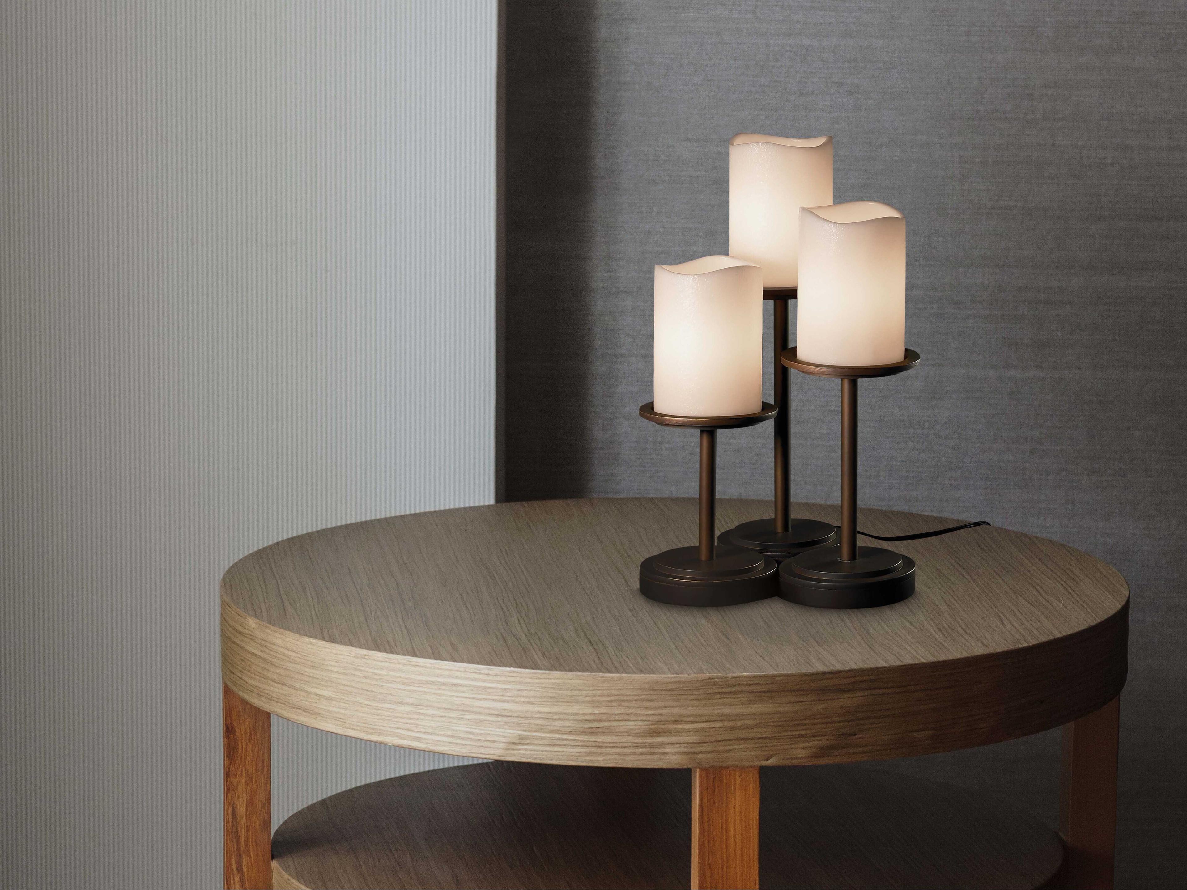 Justice Design Group Candlearia Dakota Black LED Table Lamp