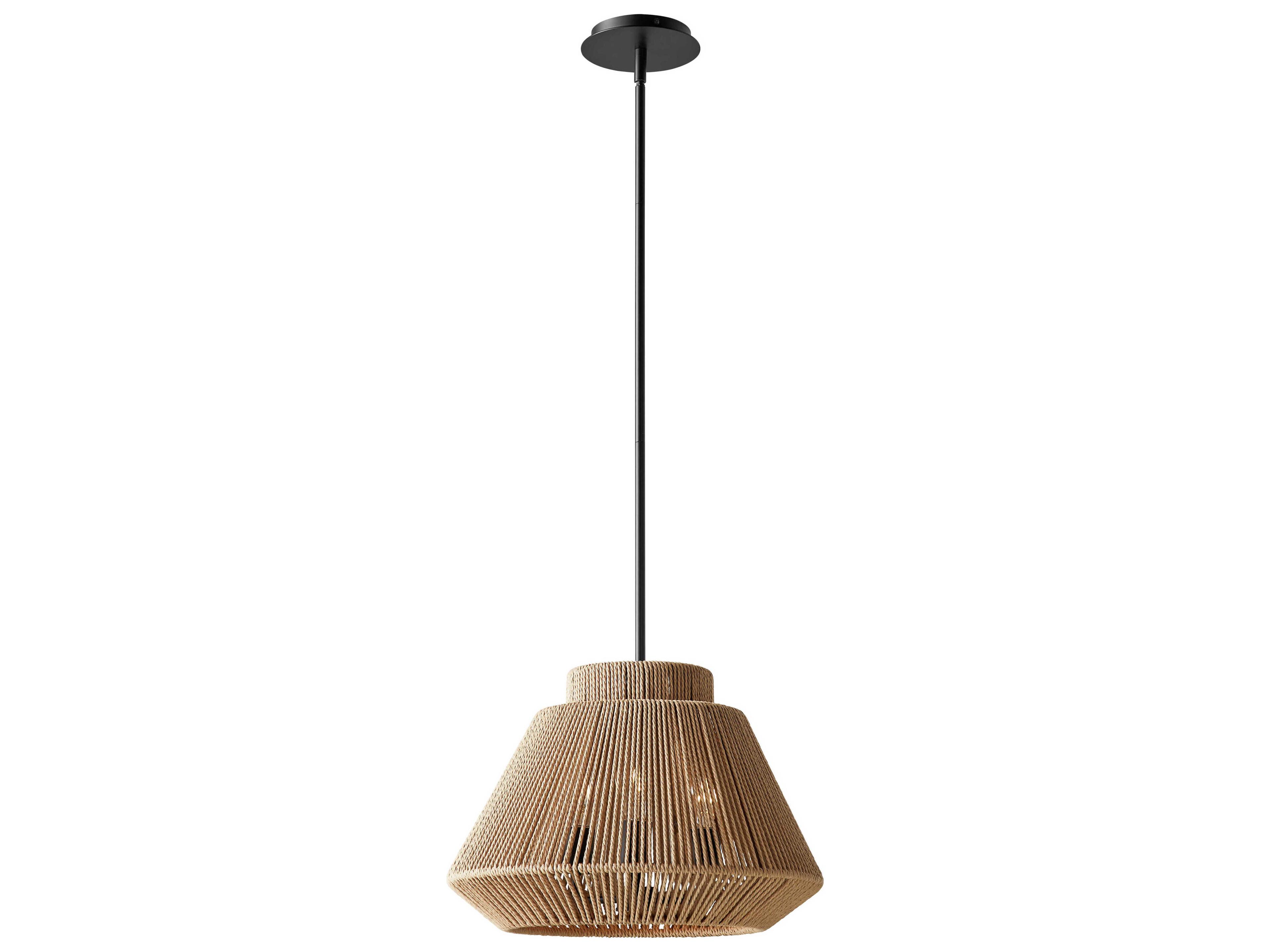 Eco Nido 3-Light Matte Black Brown Pendant
