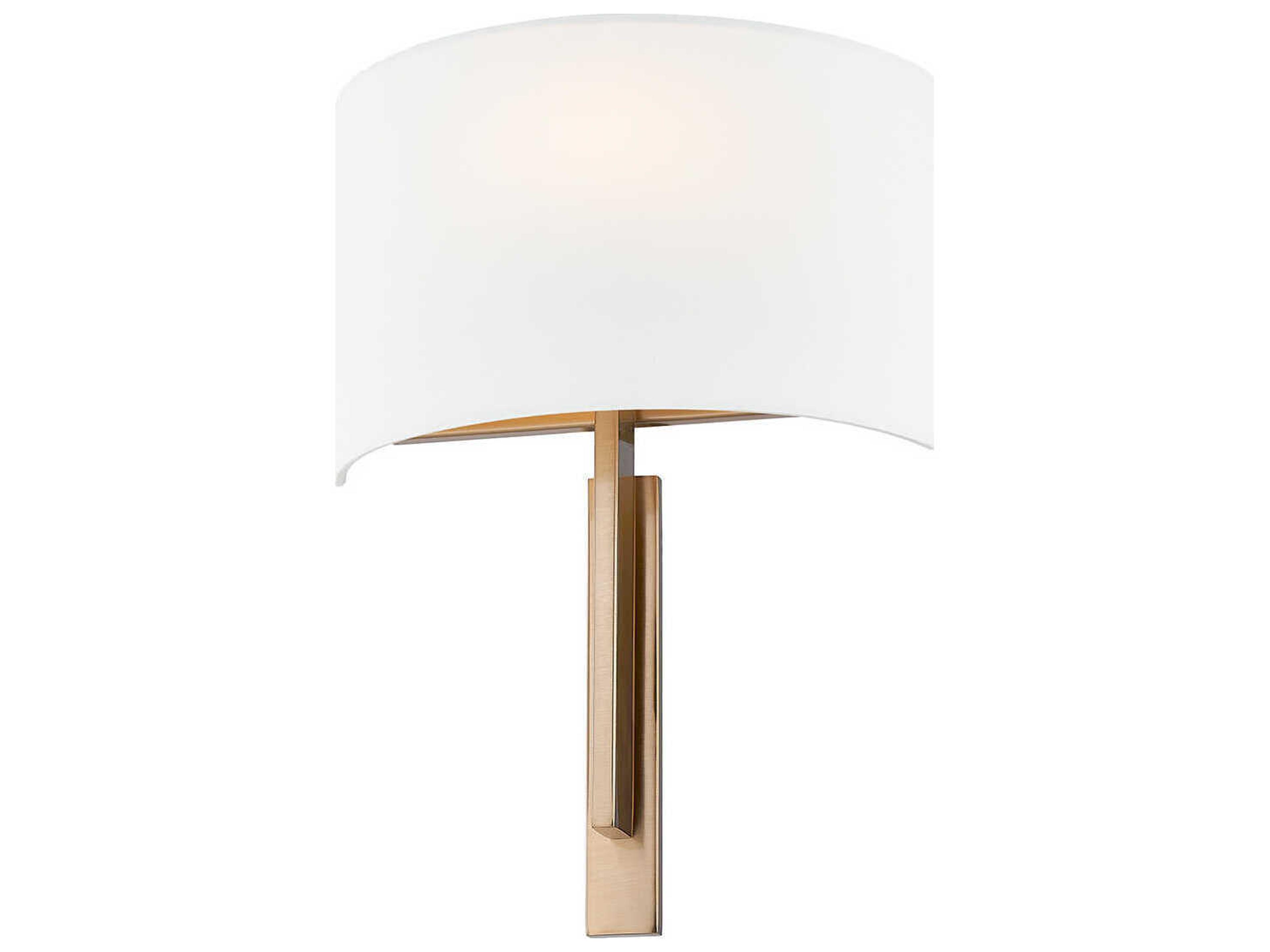 Justice Design Group Textile Hamilton 1-Light Brushed Brass Wall Sconce