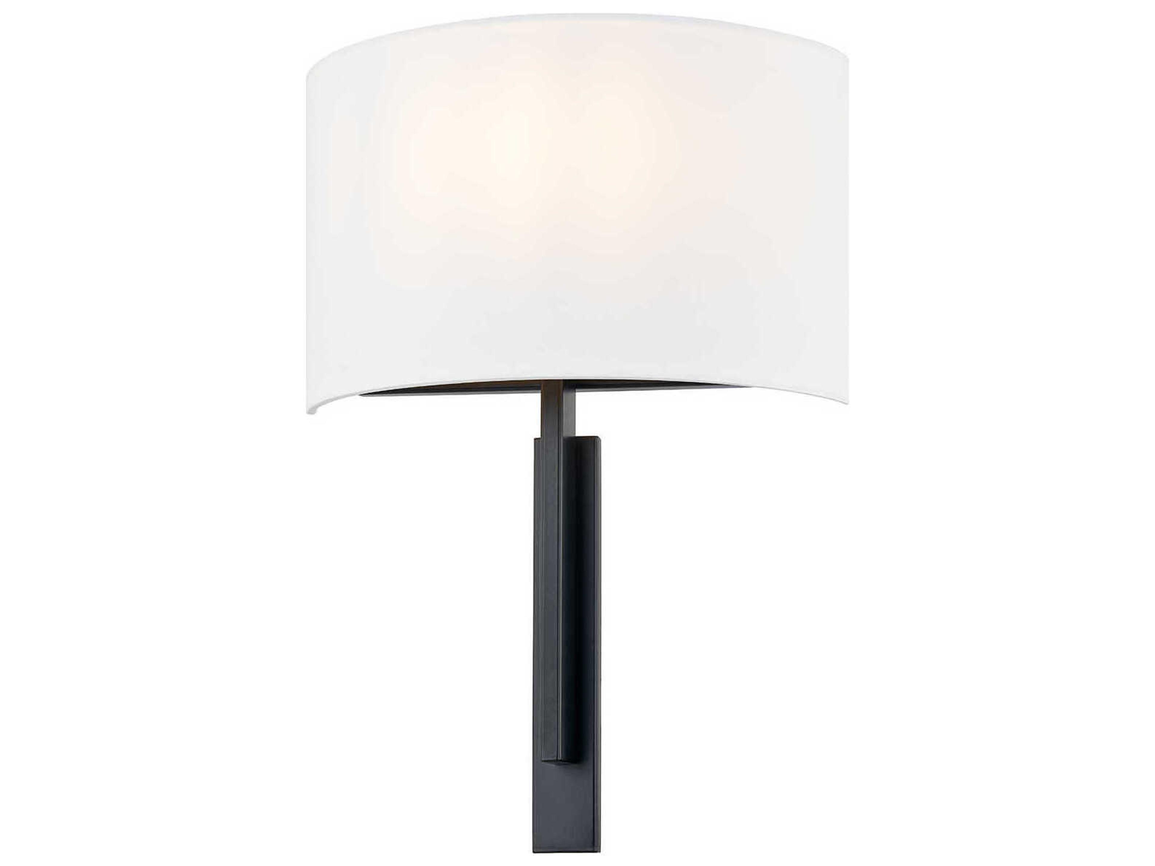 Justice Design Group Textile Hamilton 1-Light Matte Black Wall Sconce
