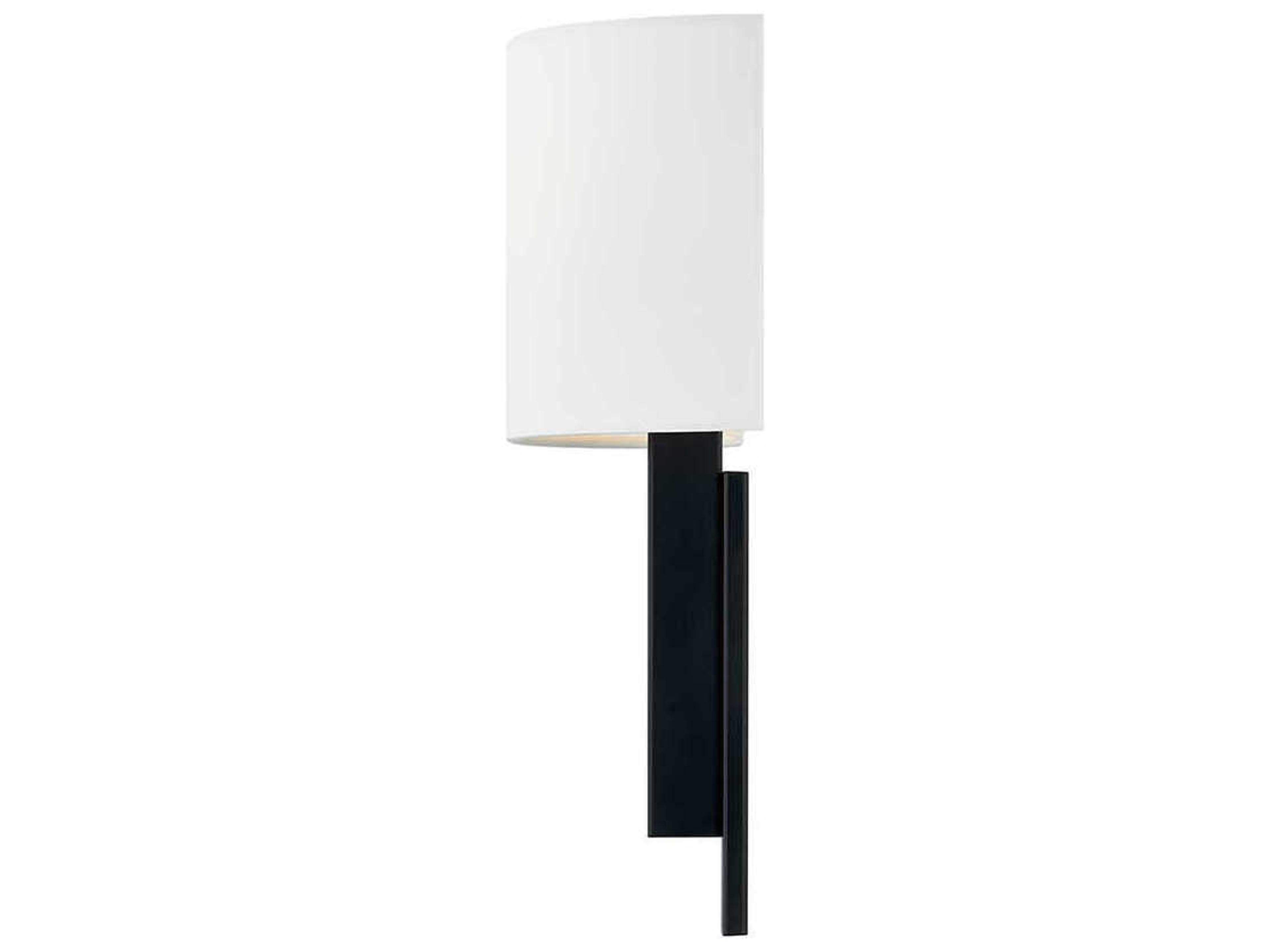 Justice Design Group Textile Hamilton 1-Light Matte Black Wall Sconce
