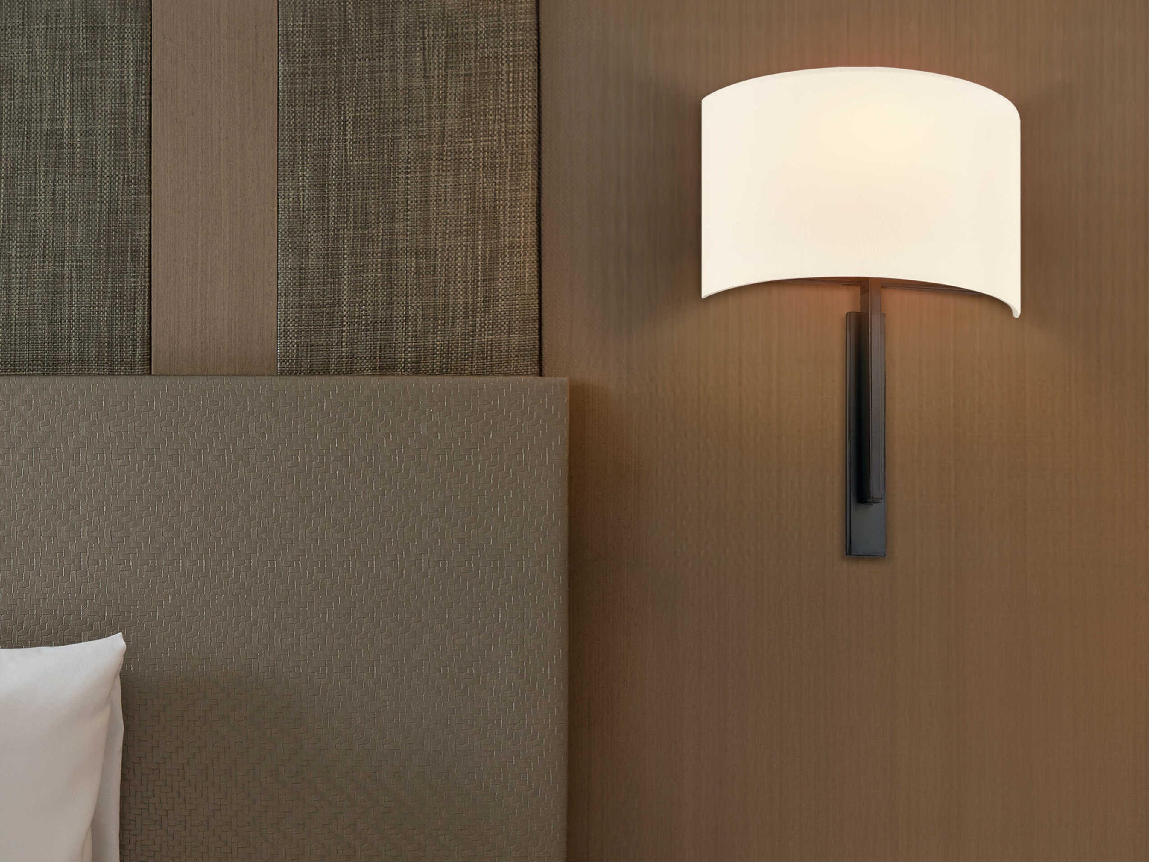 Justice Design Group Textile Hamilton 1-Light Matte Black Wall Sconce