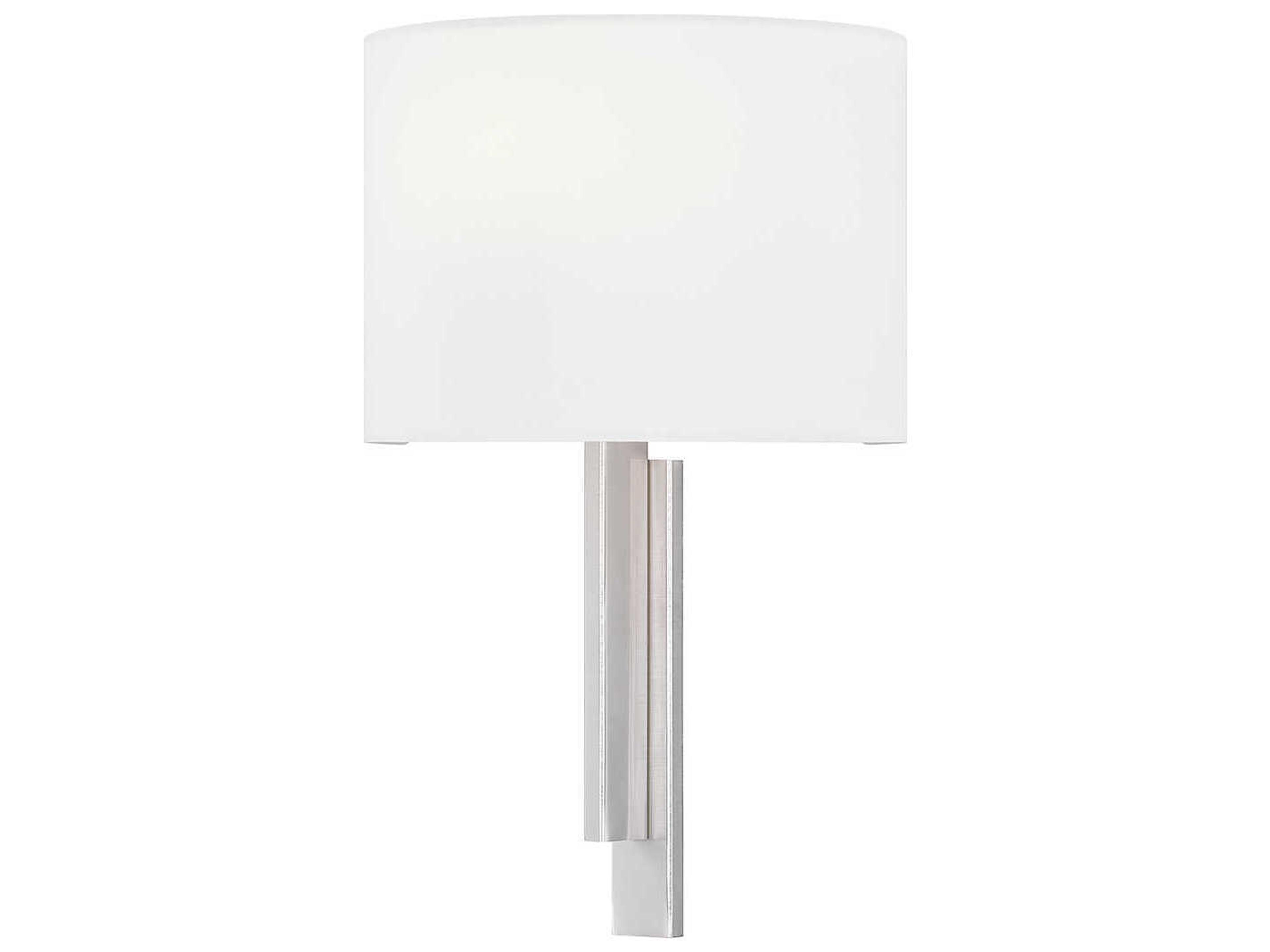 Justice Design Group Textile Hamilton 1-Light Brushed Nickel Wall Sconce