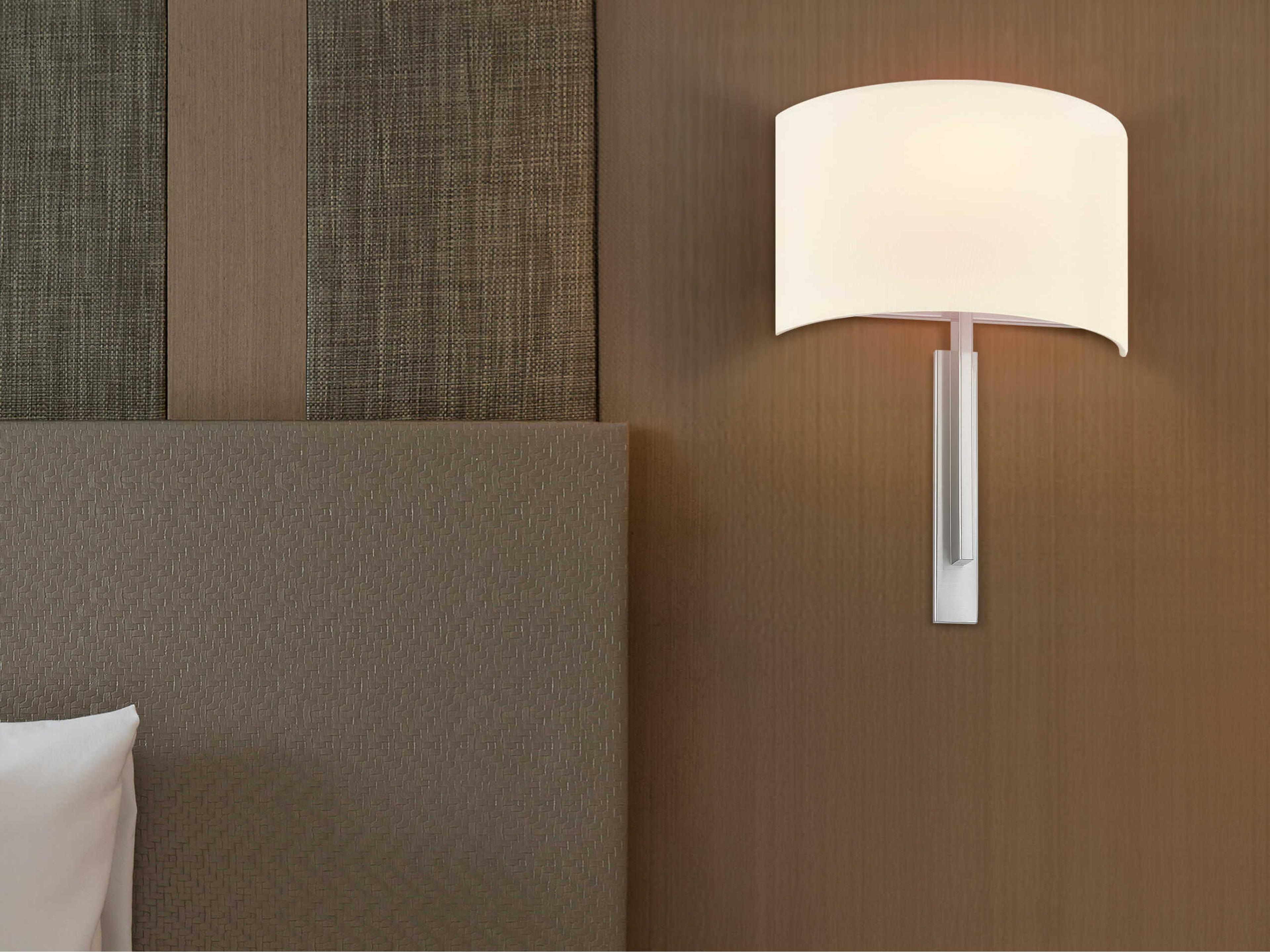 Justice Design Group Textile Hamilton 1-Light Brushed Nickel Wall Sconce