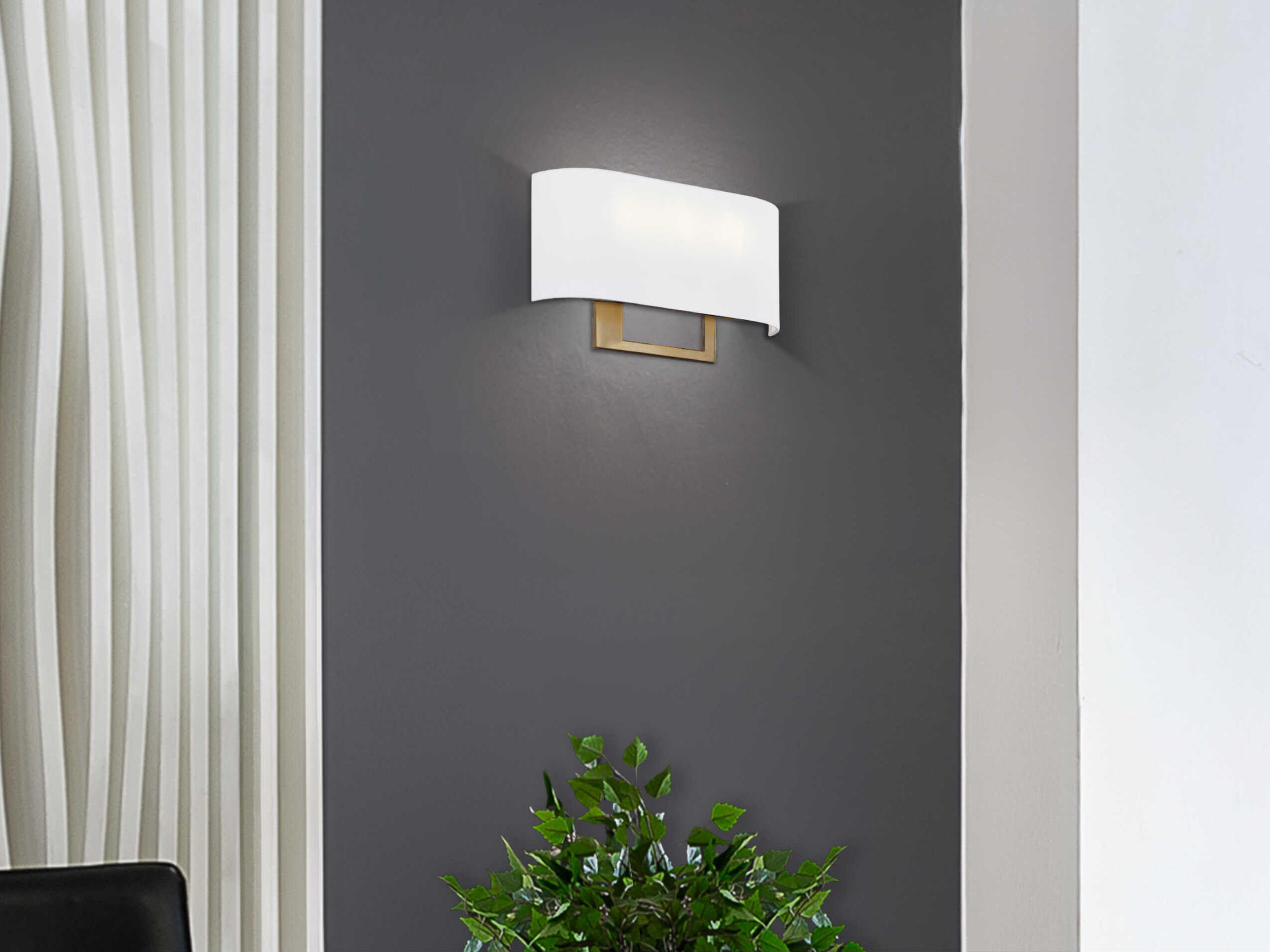 Justice Design Group Textile Callie 3-Light Brushed Brass Wall Sconce