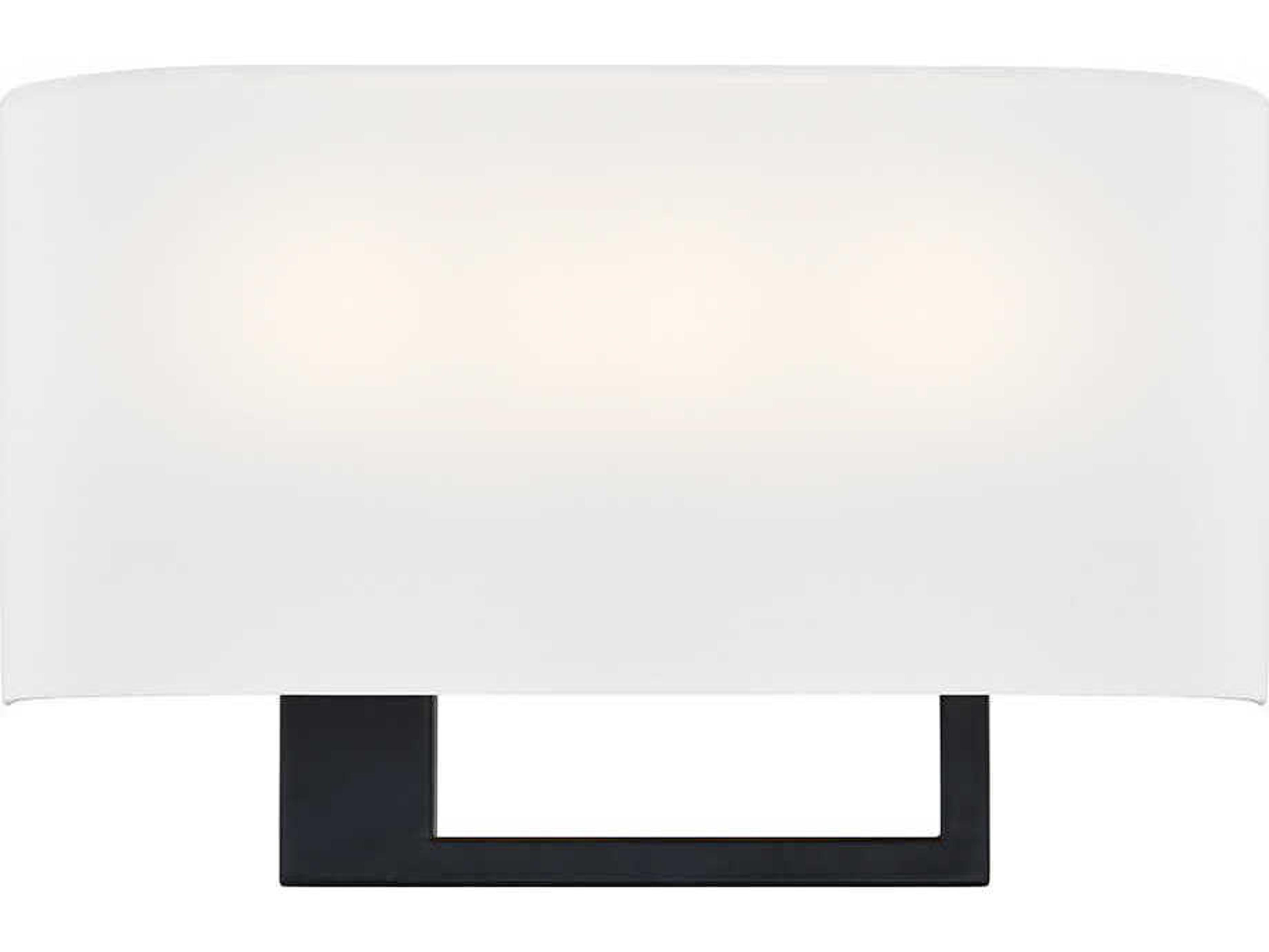 Textile Callie 3-Light Matte Black Wall Sconce