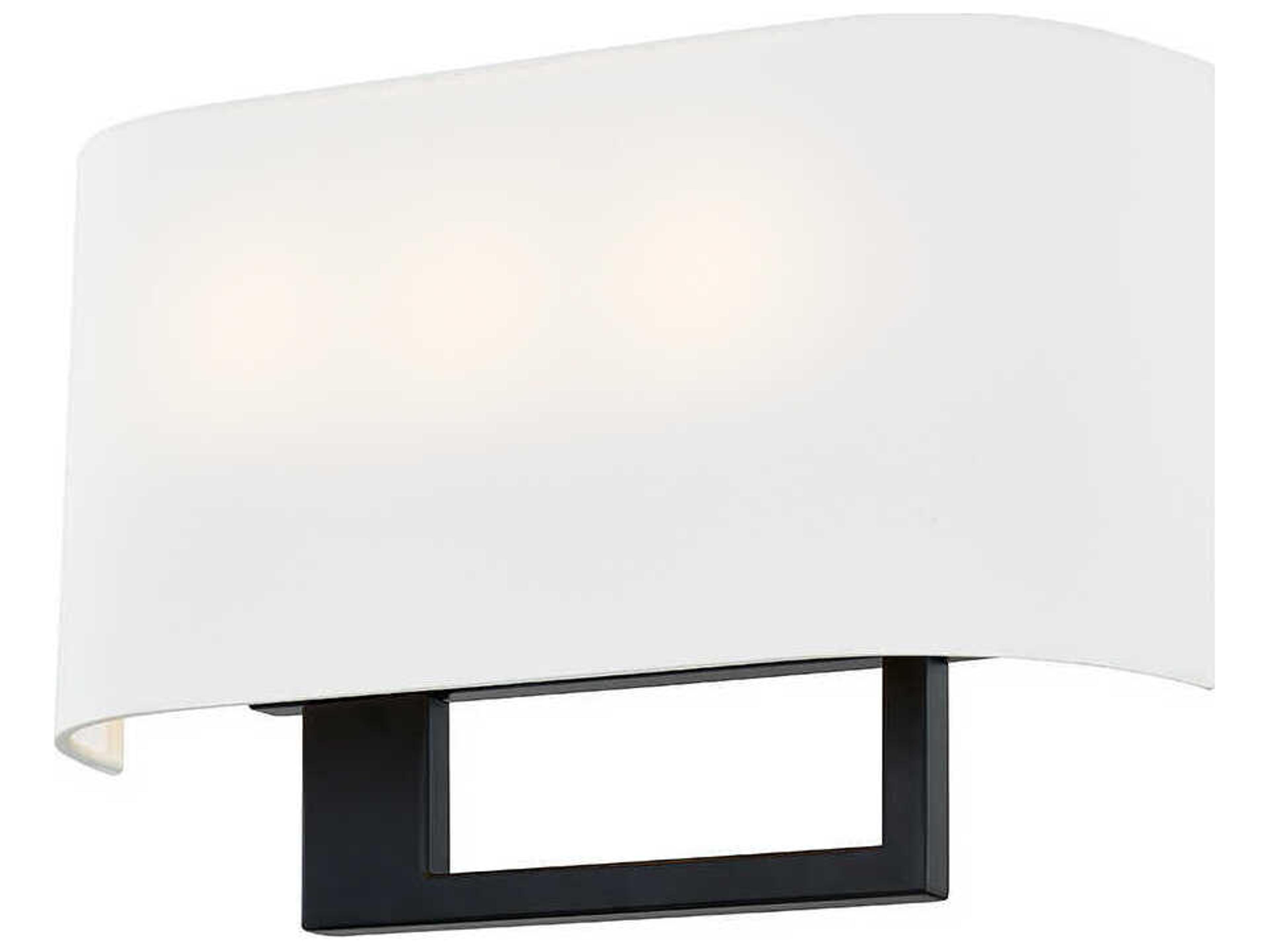 Justice Design Group Textile Callie 3-Light Matte Black Wall Sconce