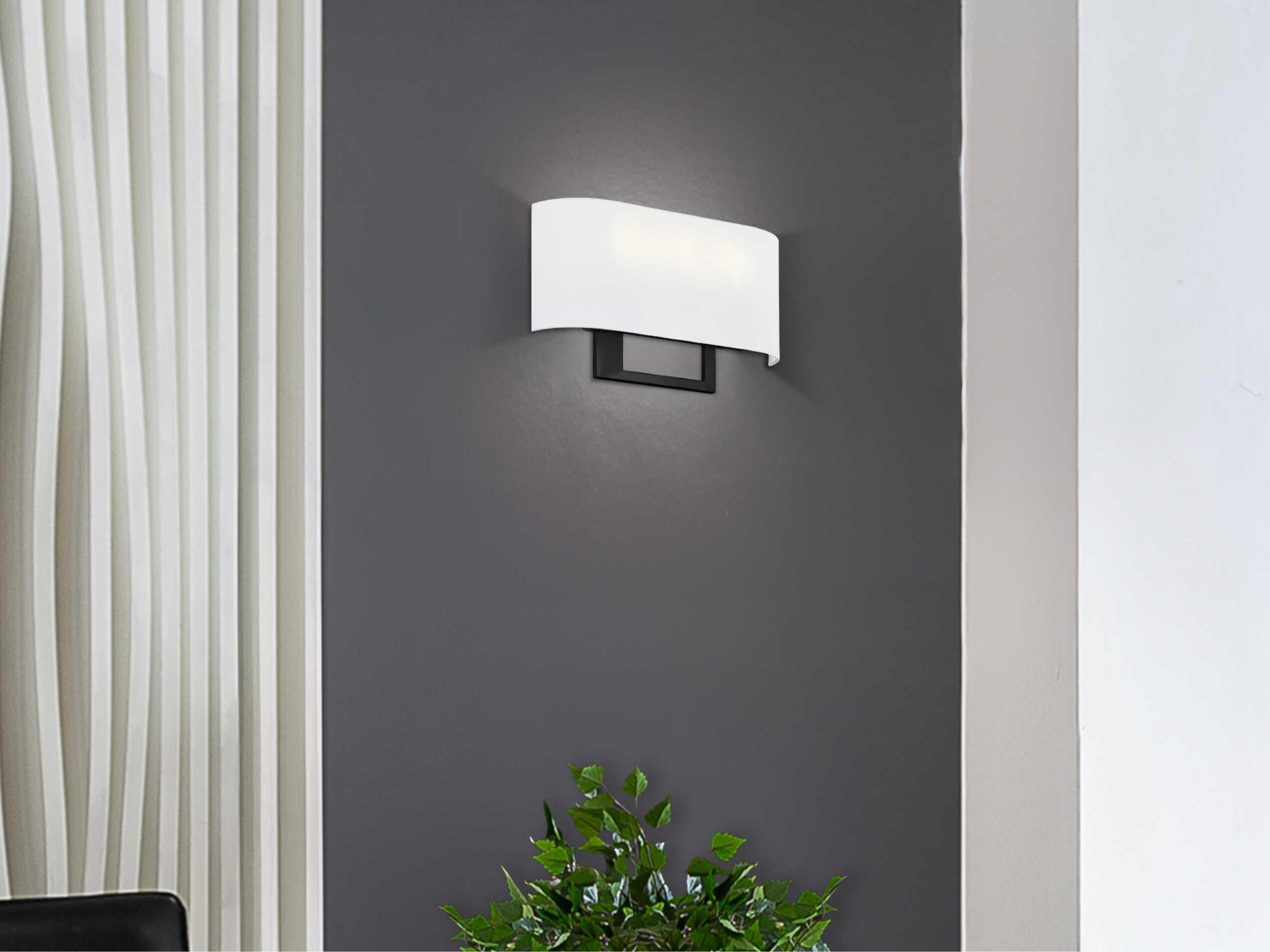 Justice Design Group Textile Callie 3-Light Matte Black Wall Sconce