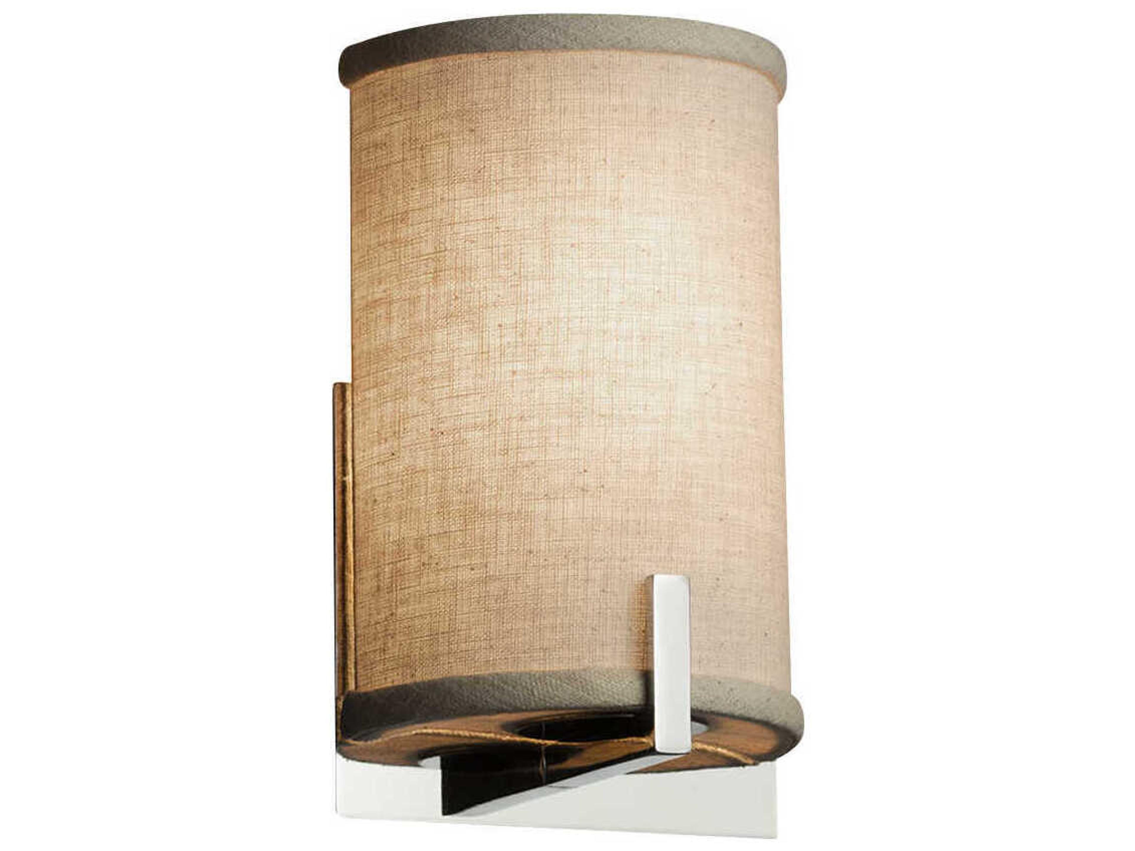 Justice Design Group Textile Nickel Wall Sconce