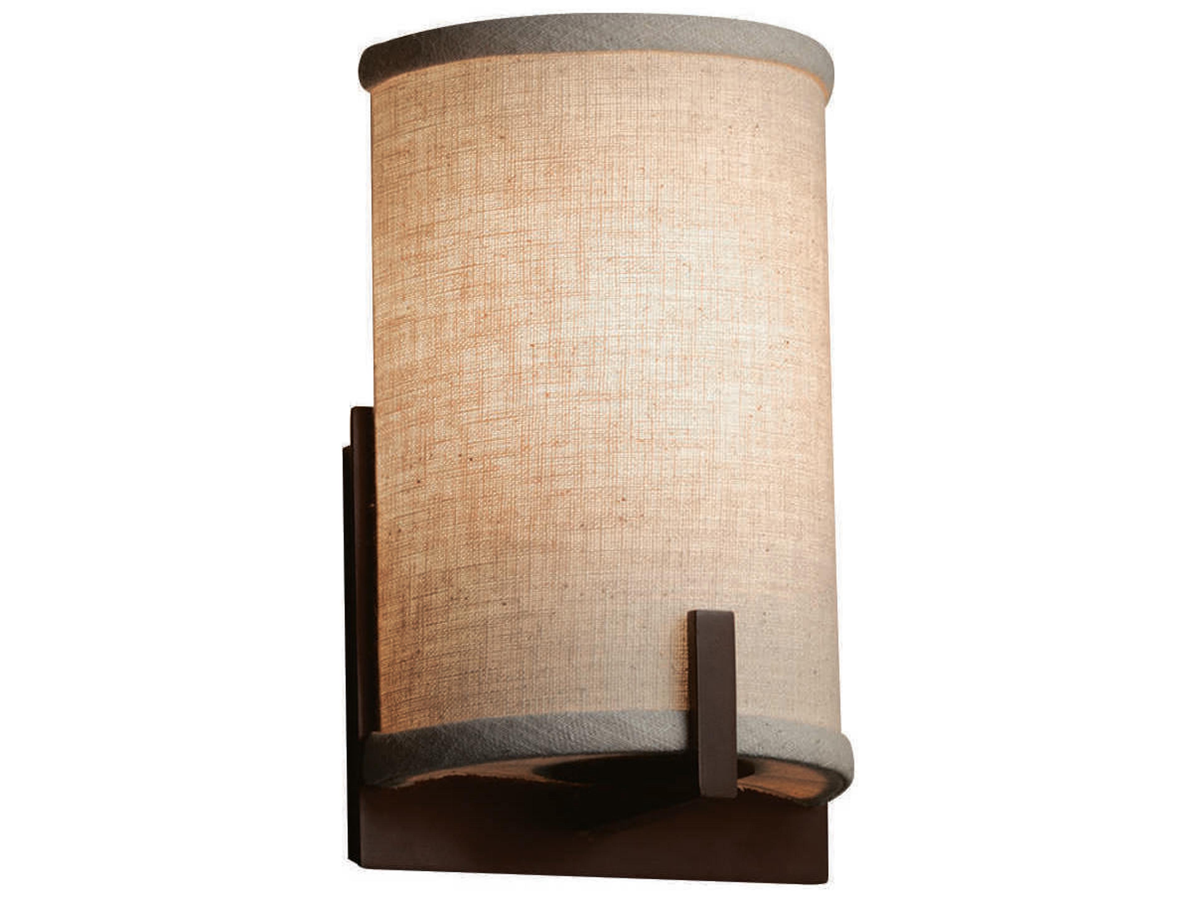 Justice Design Group Textile Nickel Wall Sconce