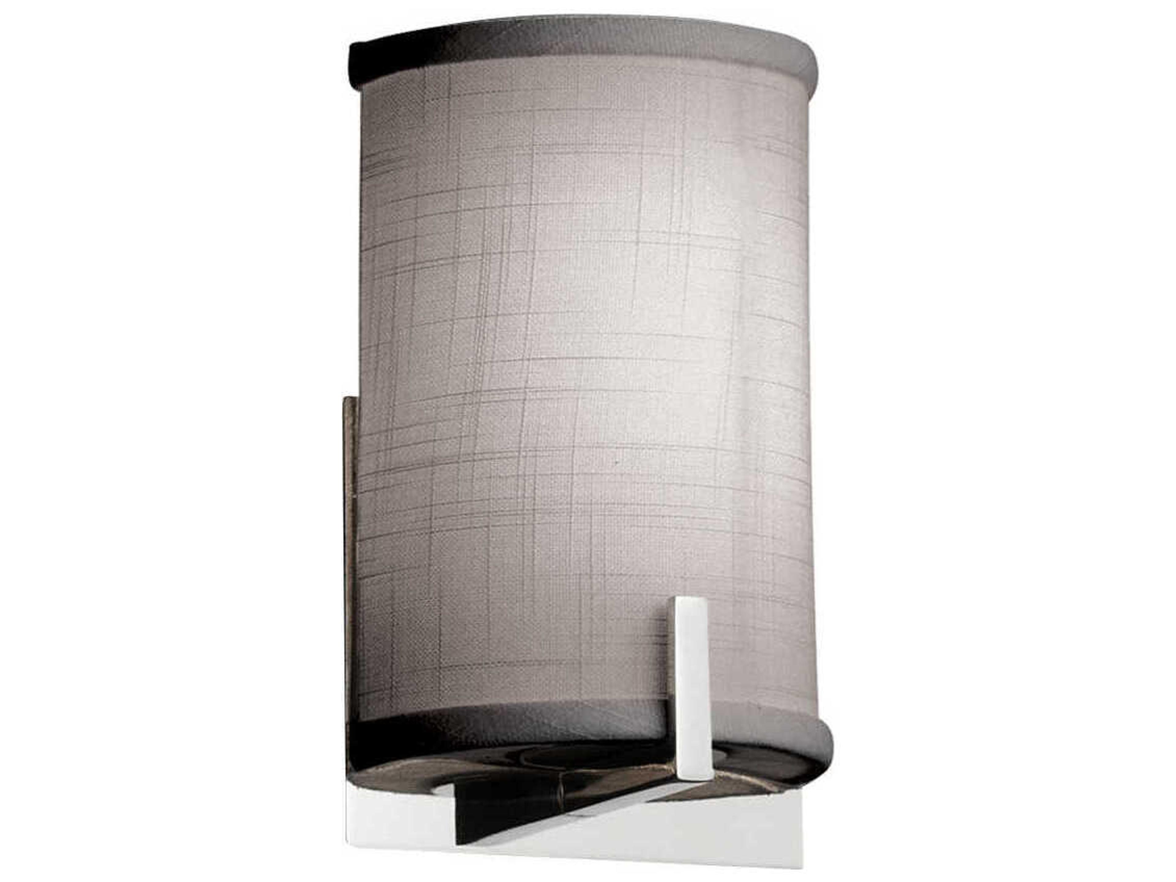 Justice Design Group Textile Nickel Wall Sconce