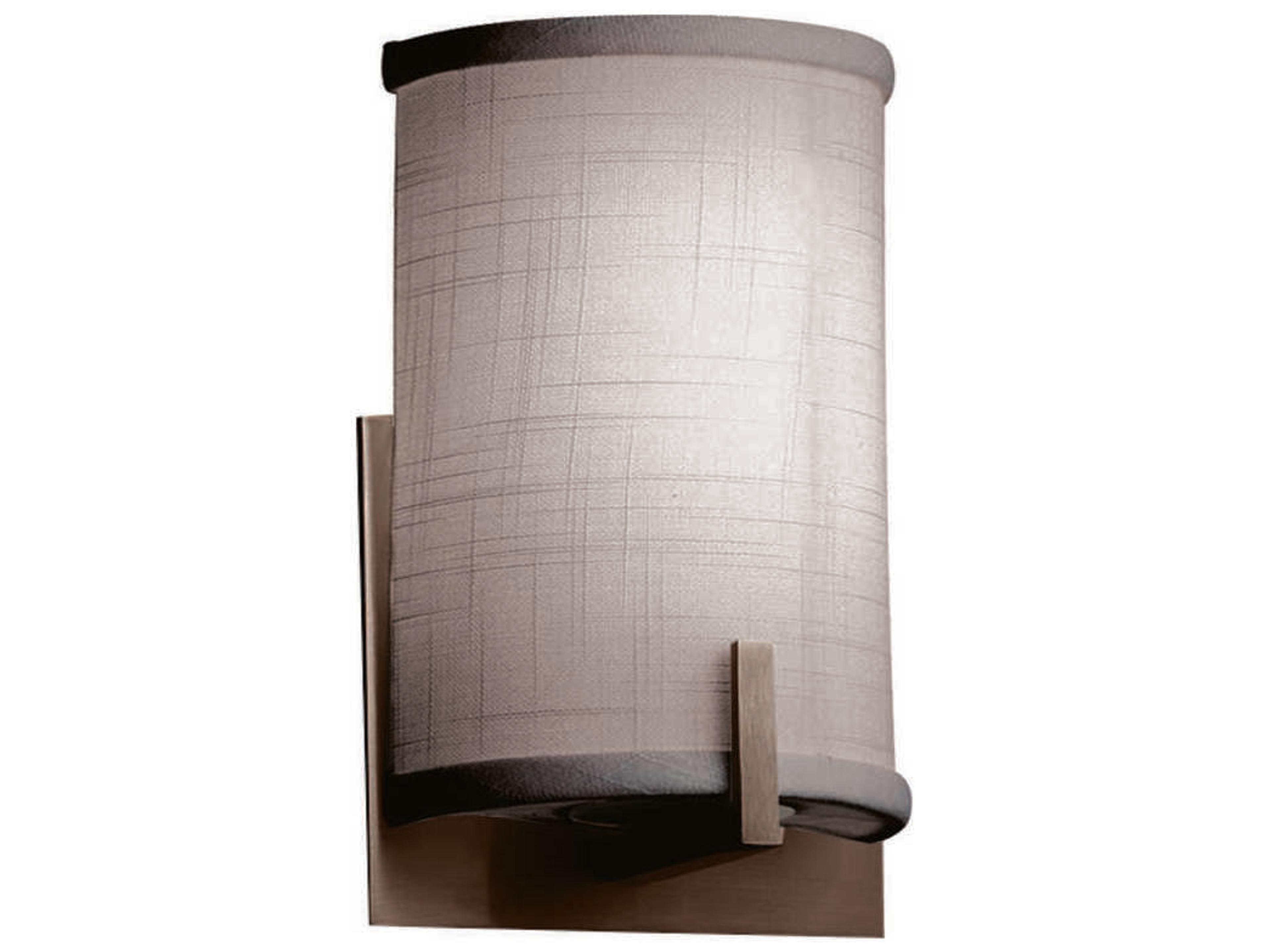 Justice Design Group Textile Nickel Wall Sconce
