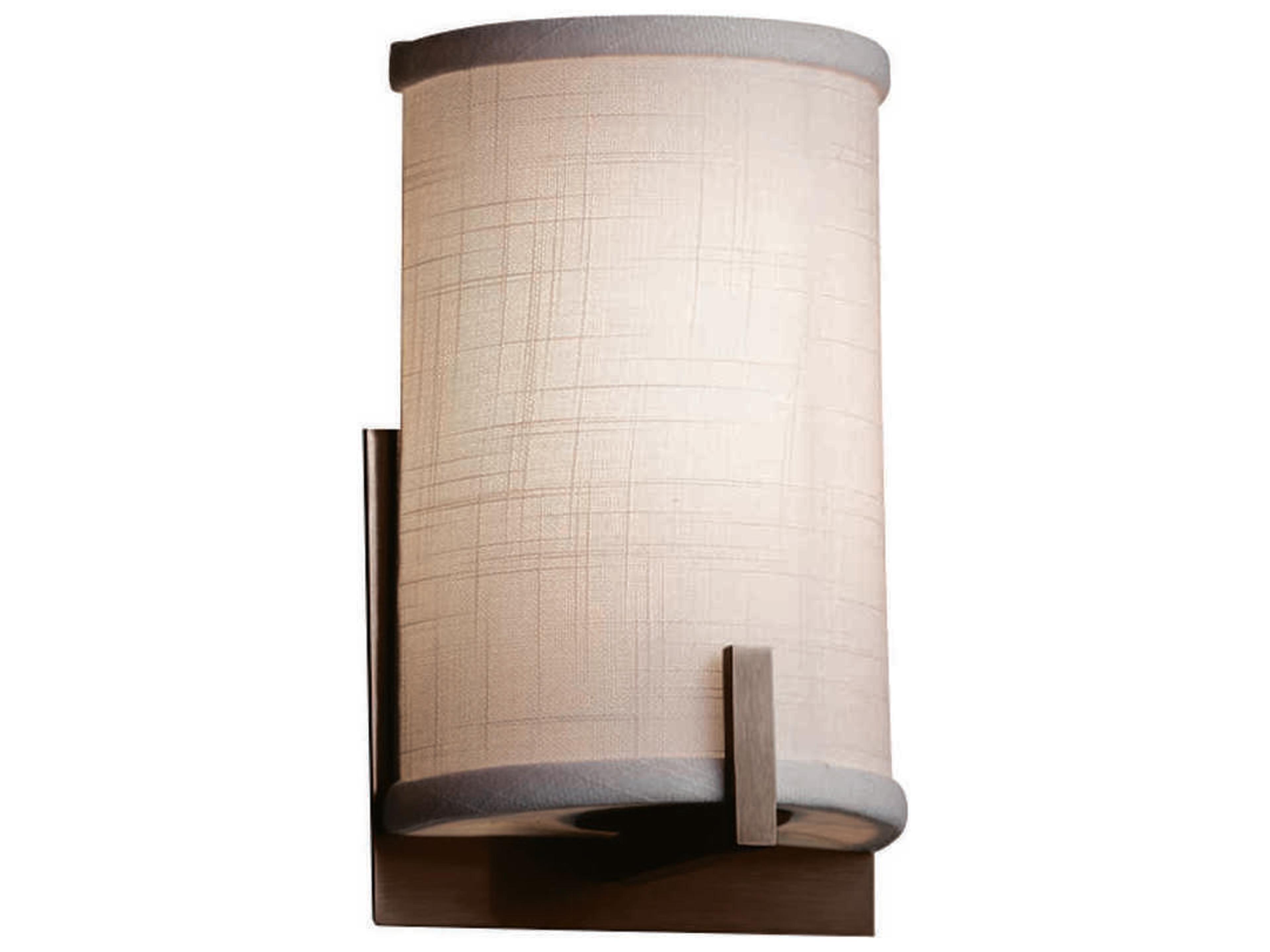 Justice Design Group Textile Nickel Wall Sconce