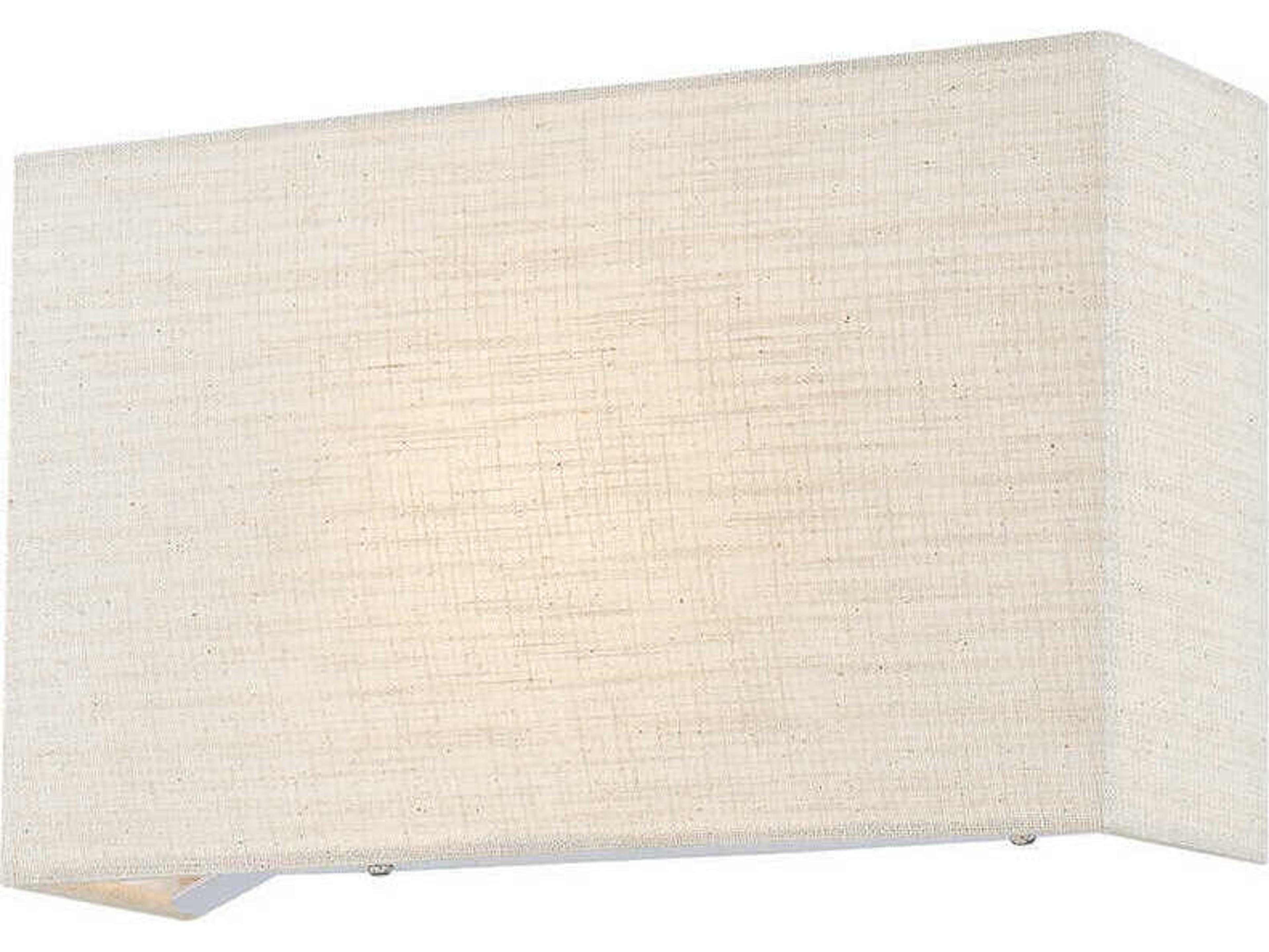 Textile 1-Light Cream Linen Off White ADA Wall Sconce