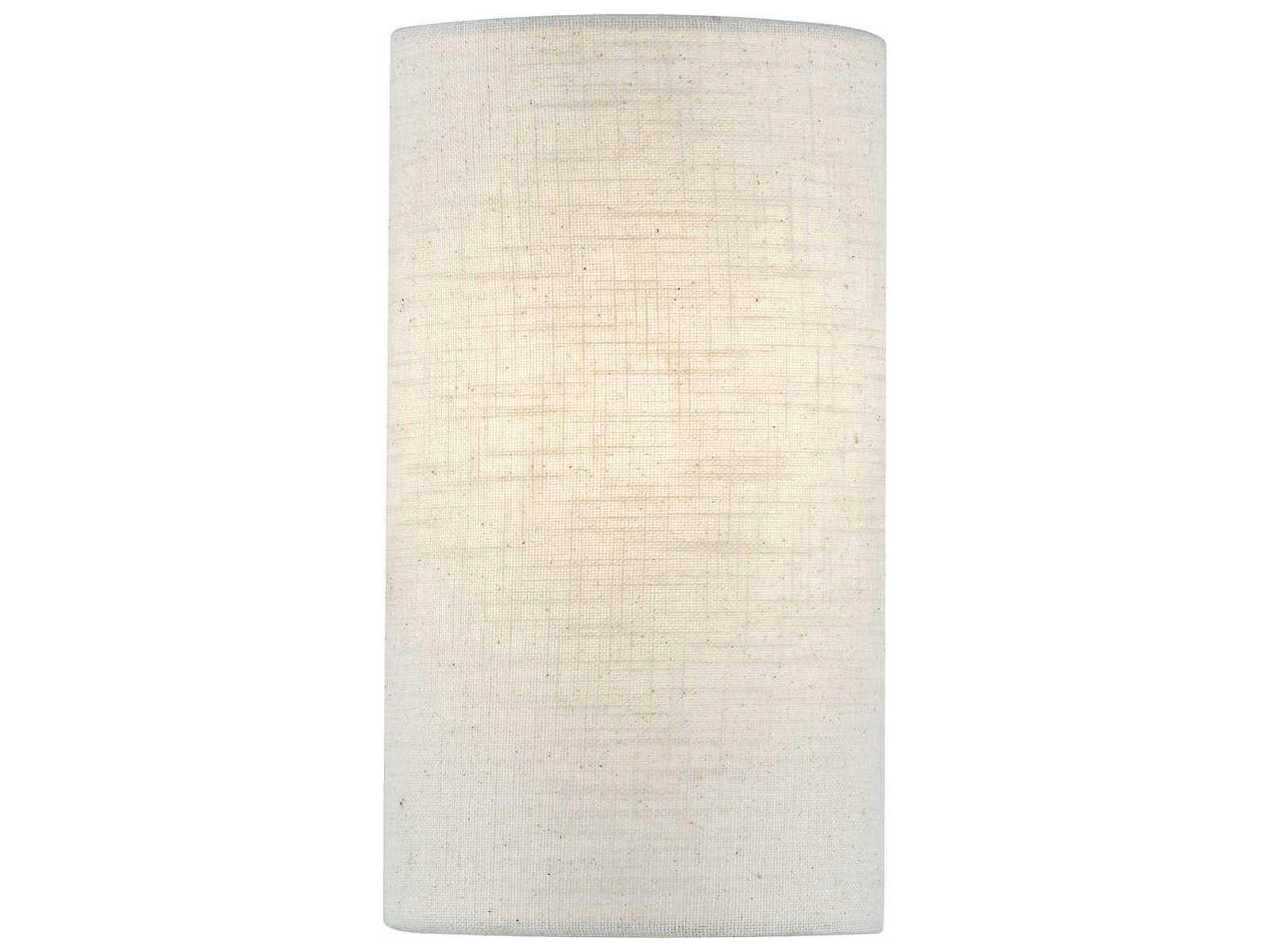 Textile 1-Light Cream Linen Off White ADA Wall Sconce