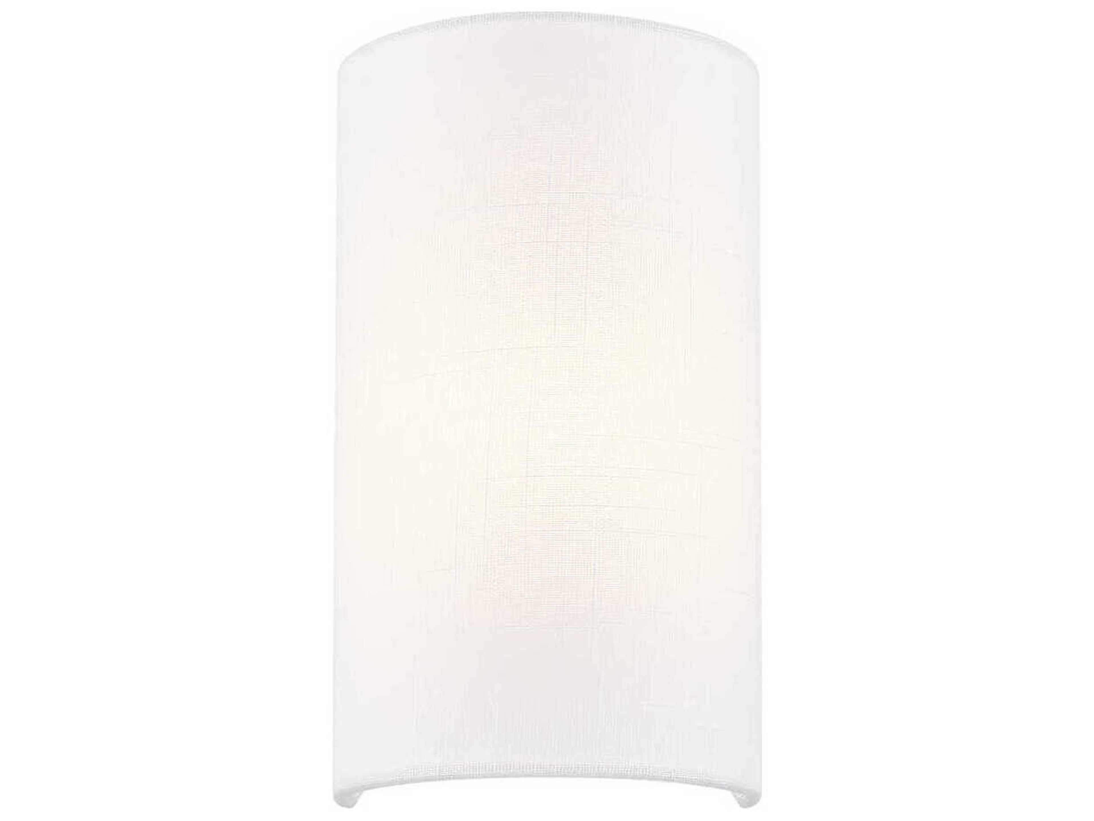 Textile 1-Light White Linen ADA Wall Sconce
