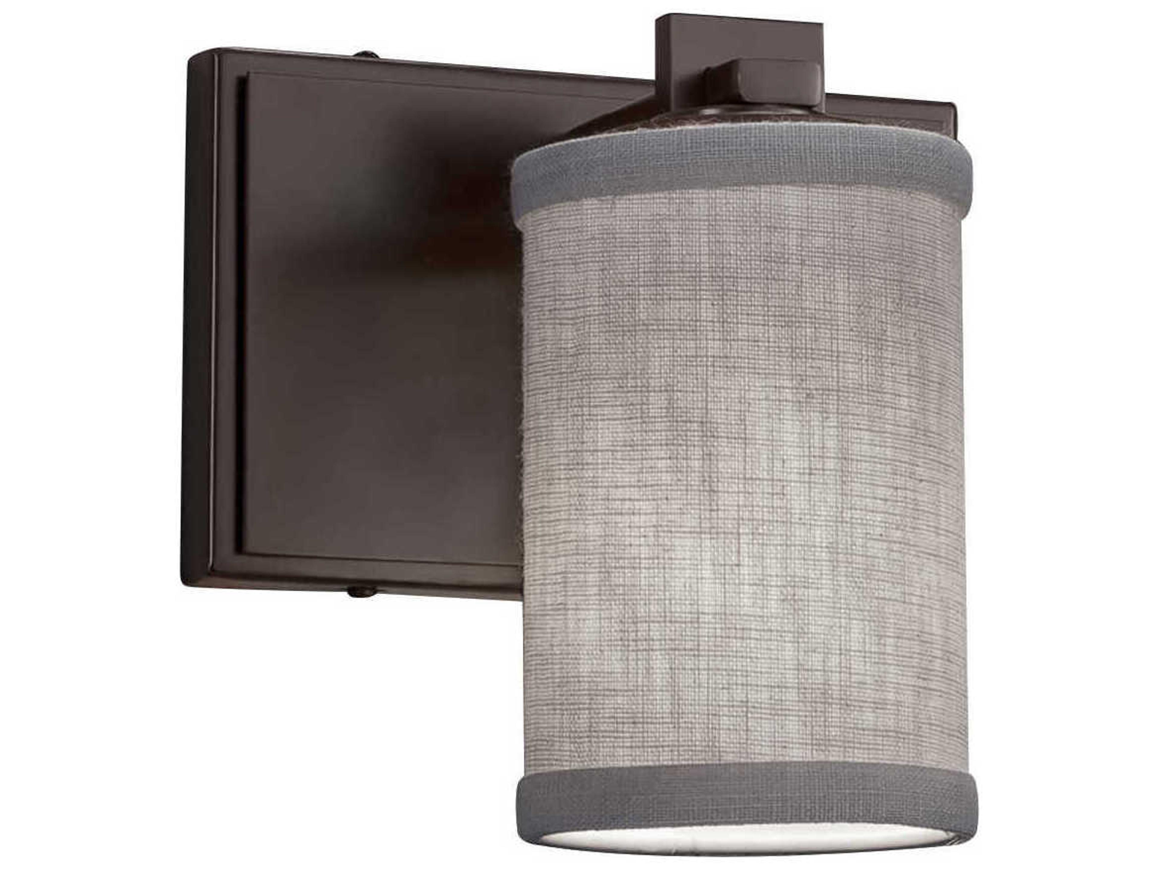 Justice Design Group Textile 1-Light Bronze Wall Sconce