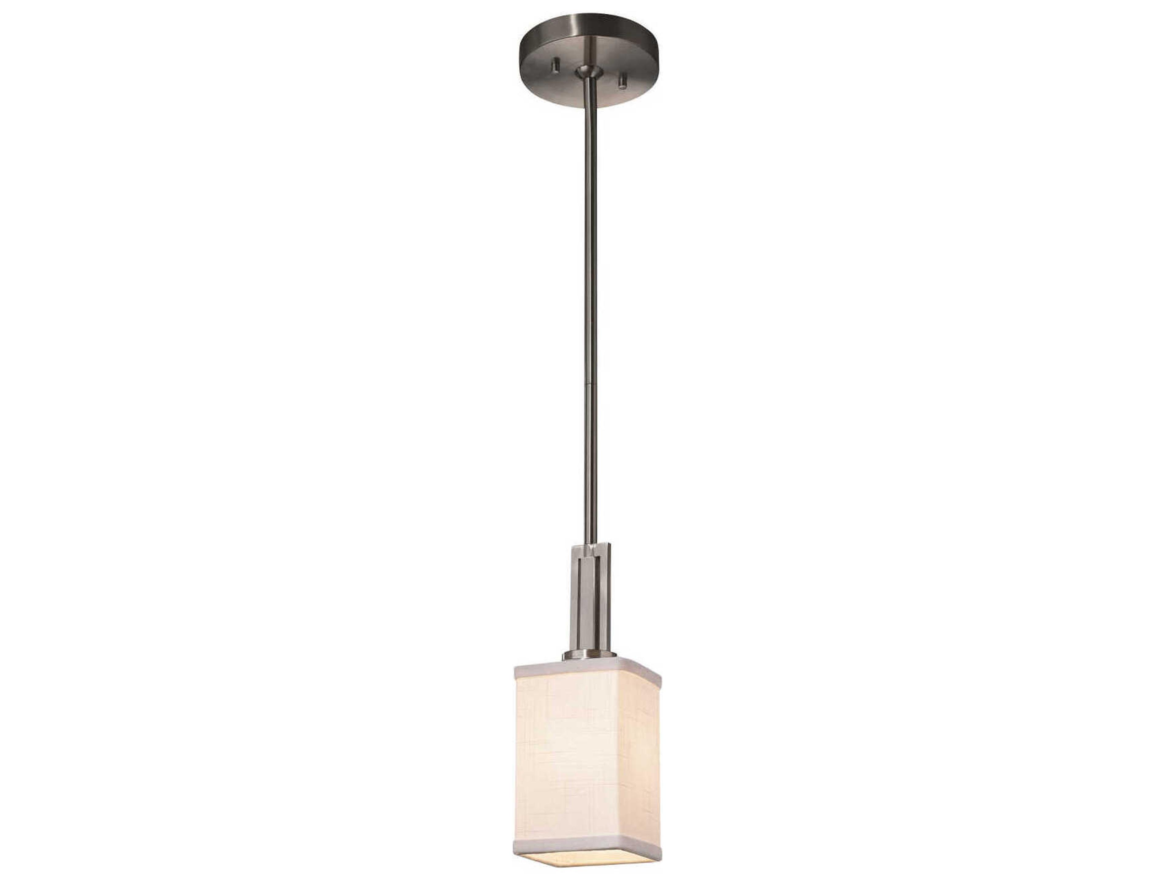 Justice Design Group Textile Black Cylinder Mini Pendant