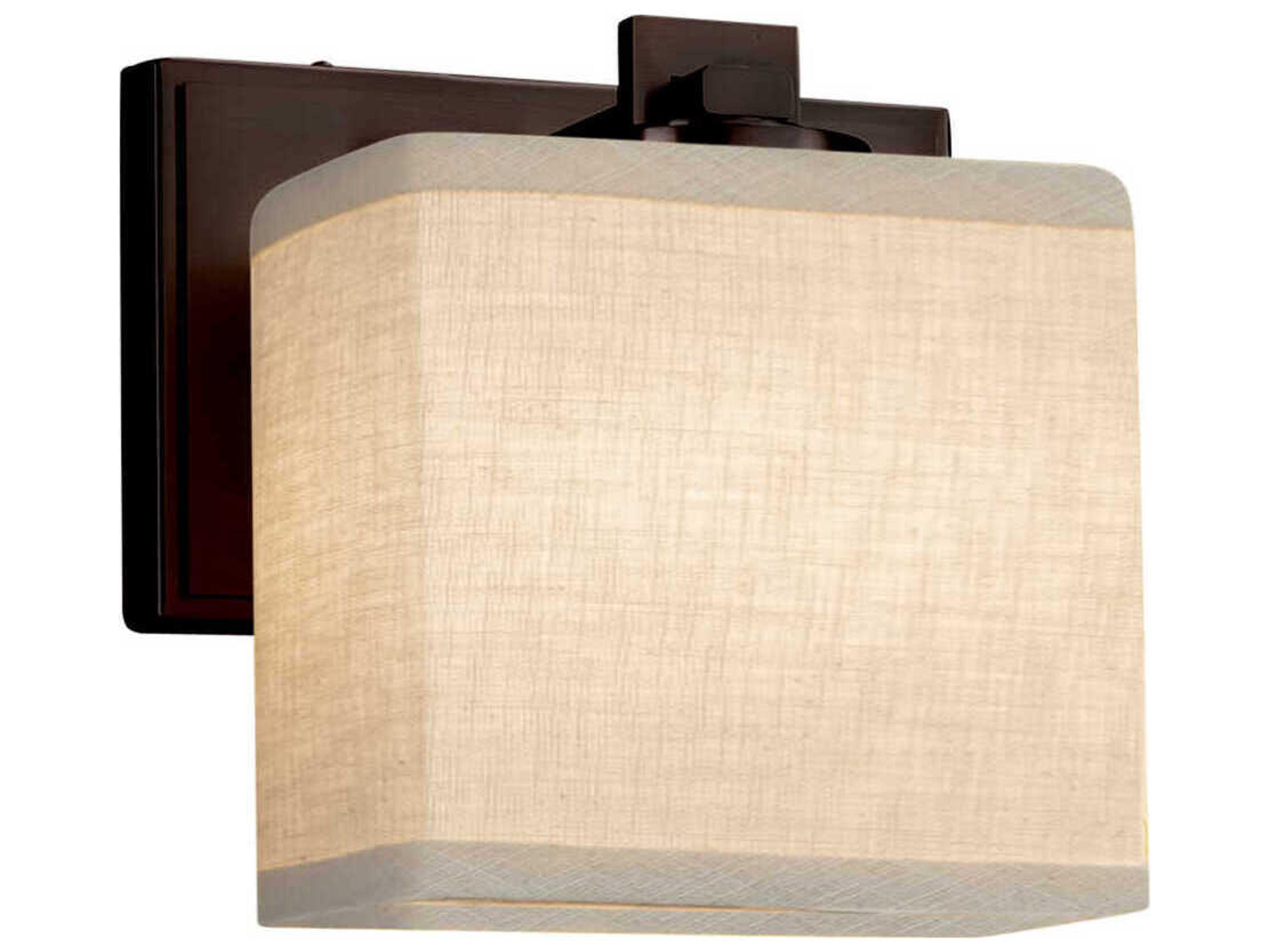 Justice Design Group Textile Chrome Wall Sconce