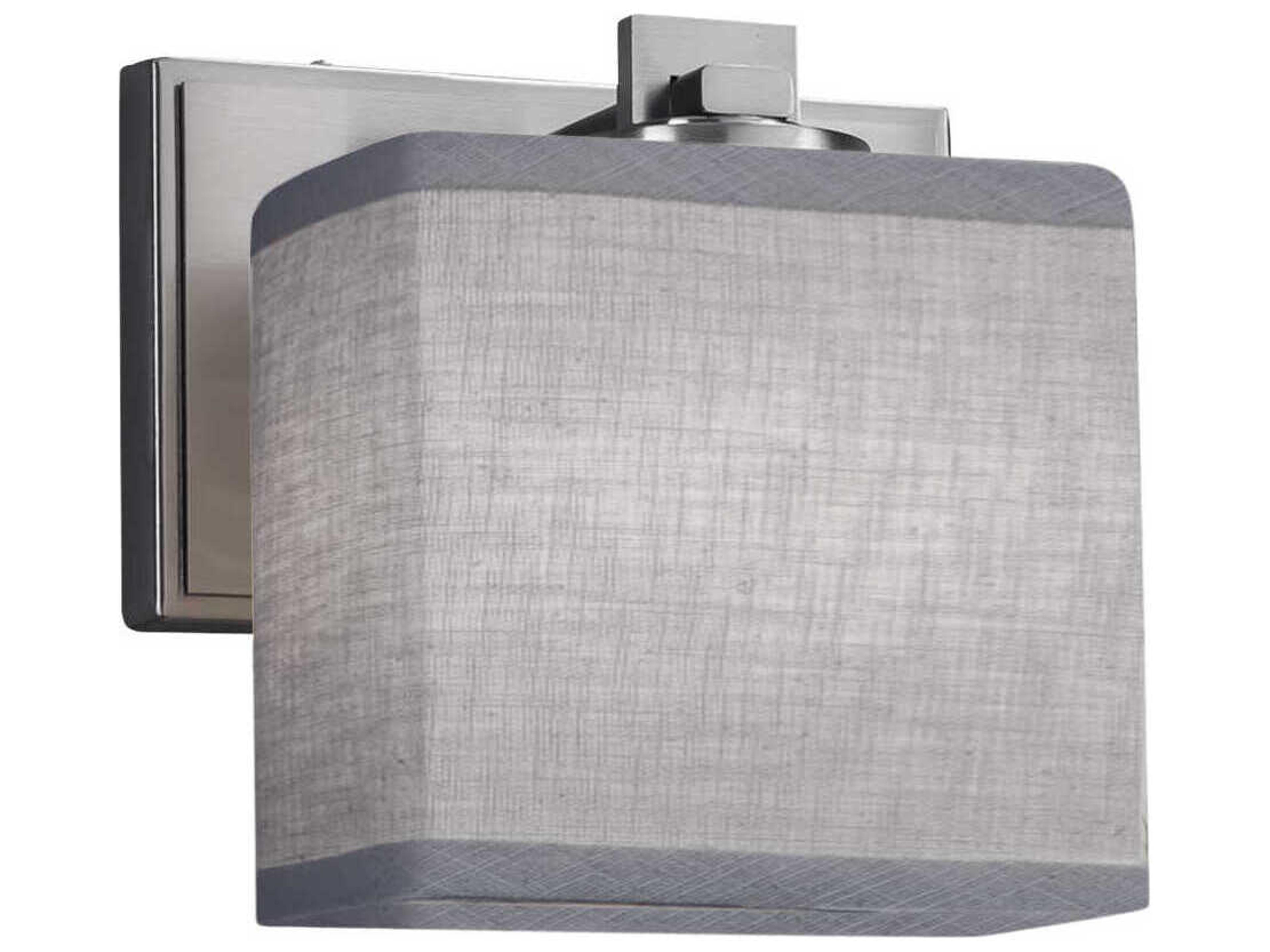 Justice Design Group Textile Chrome Wall Sconce