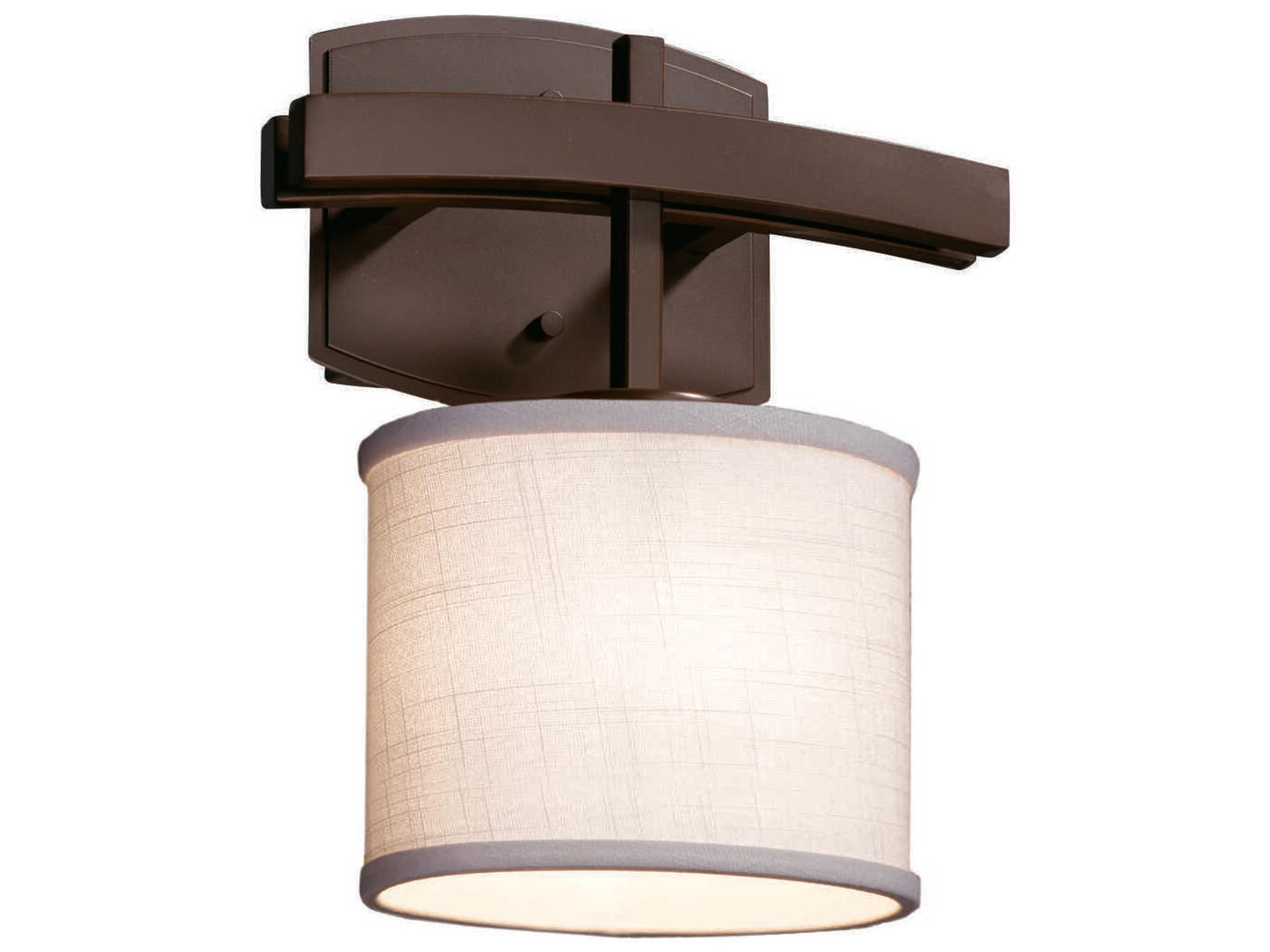 Textile 1-Light Bronze Wall Sconce