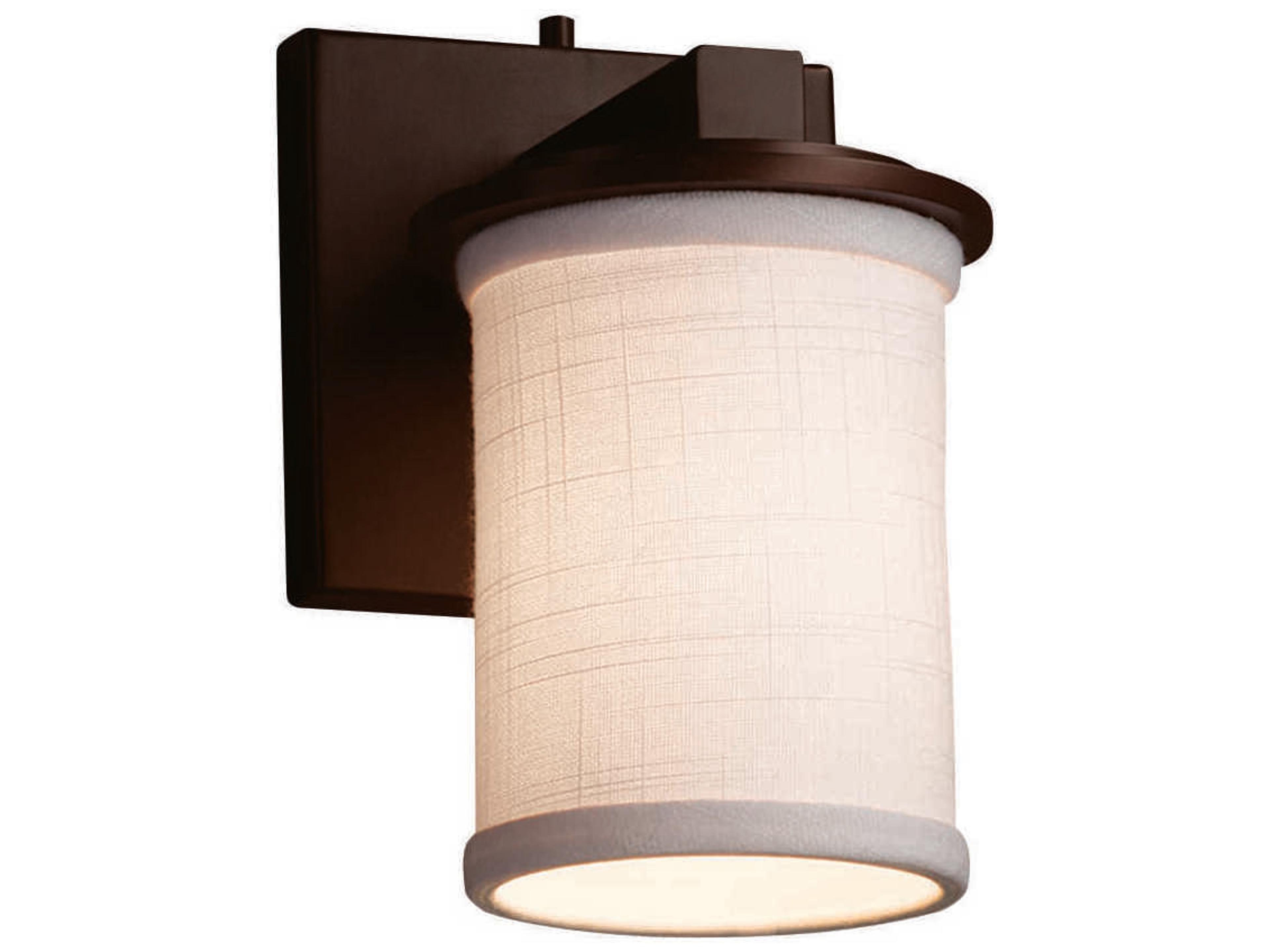 Textile 1-Light Bronze Wall Sconce