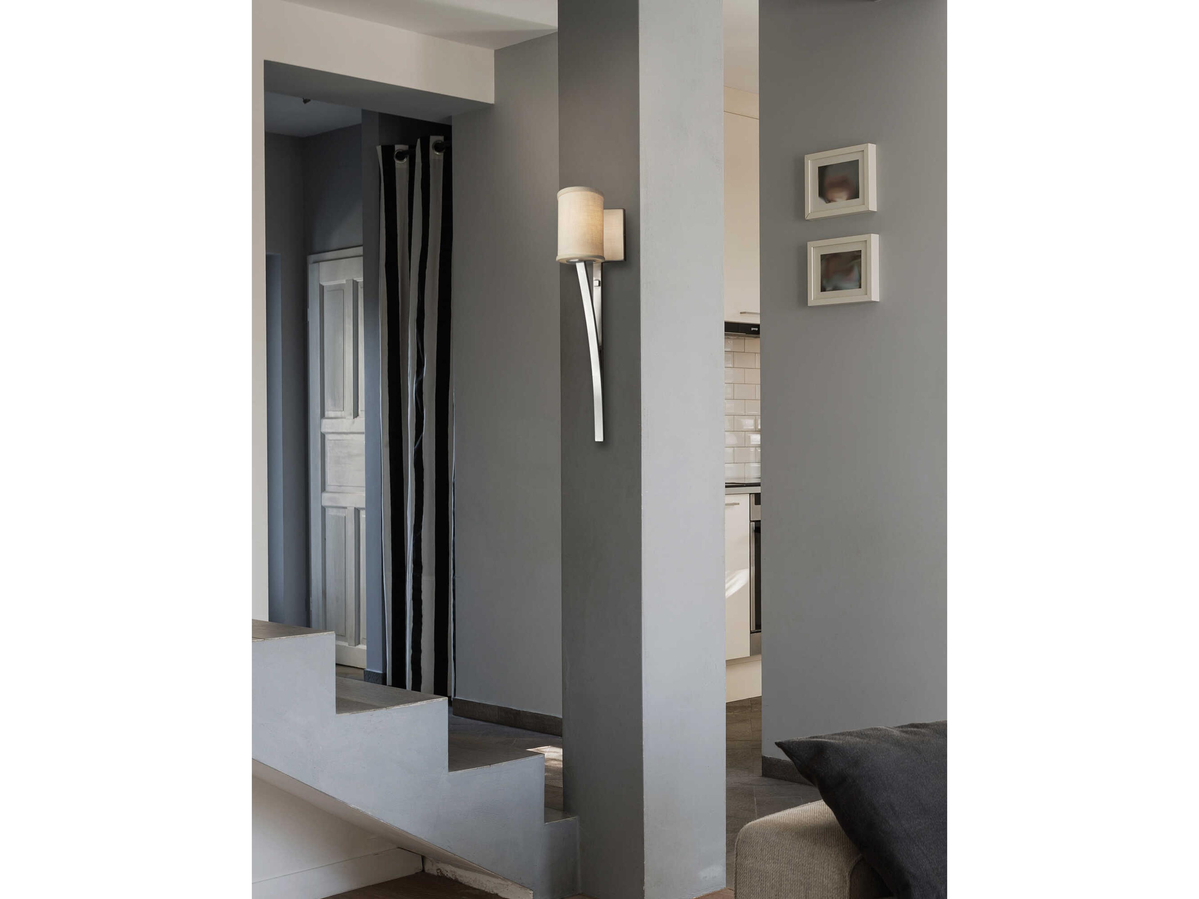 Justice Design Group Textile Nickel Wall Sconce