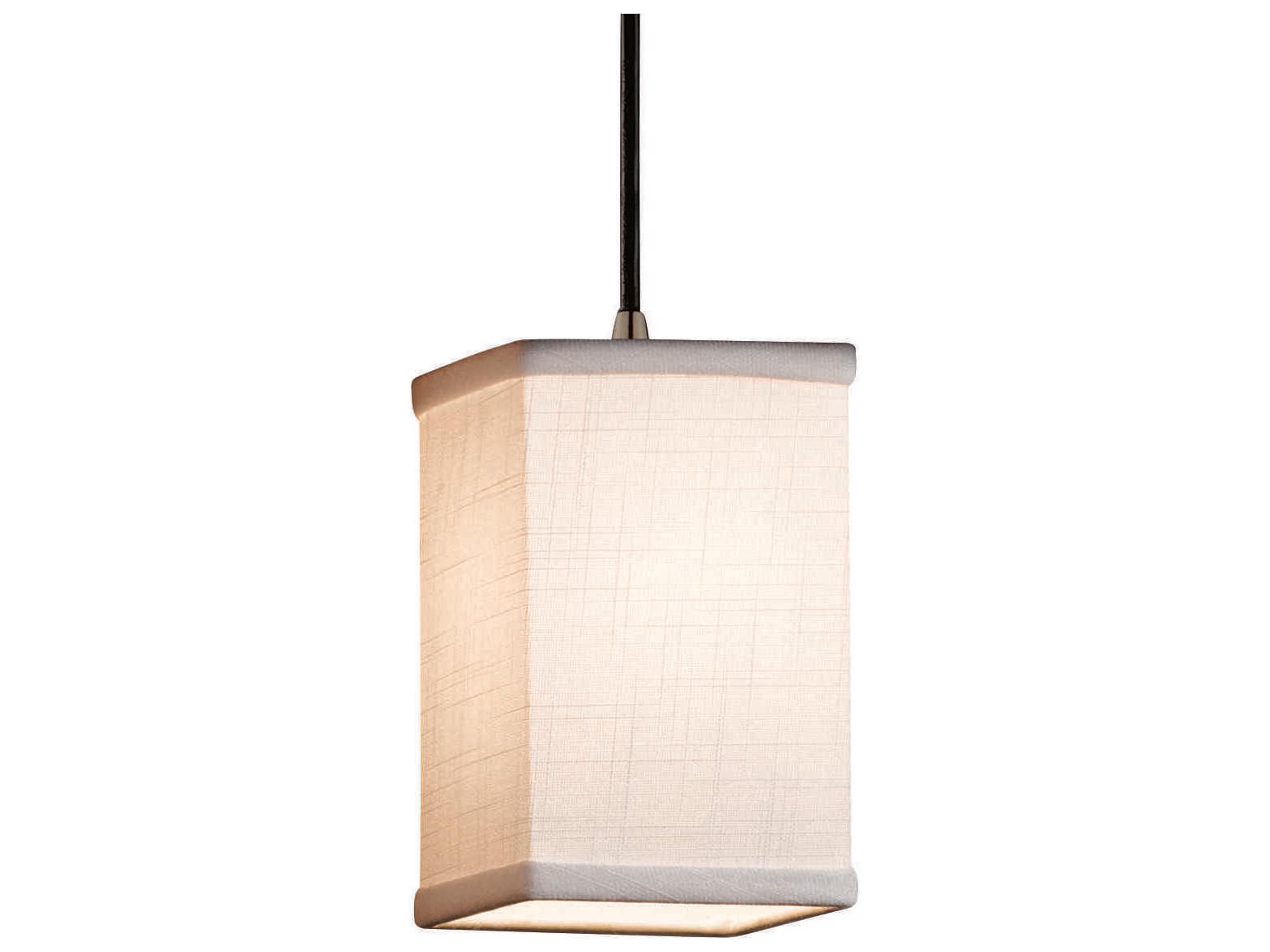 Justice Design Group Textile 1-Light Black Mini Pendant