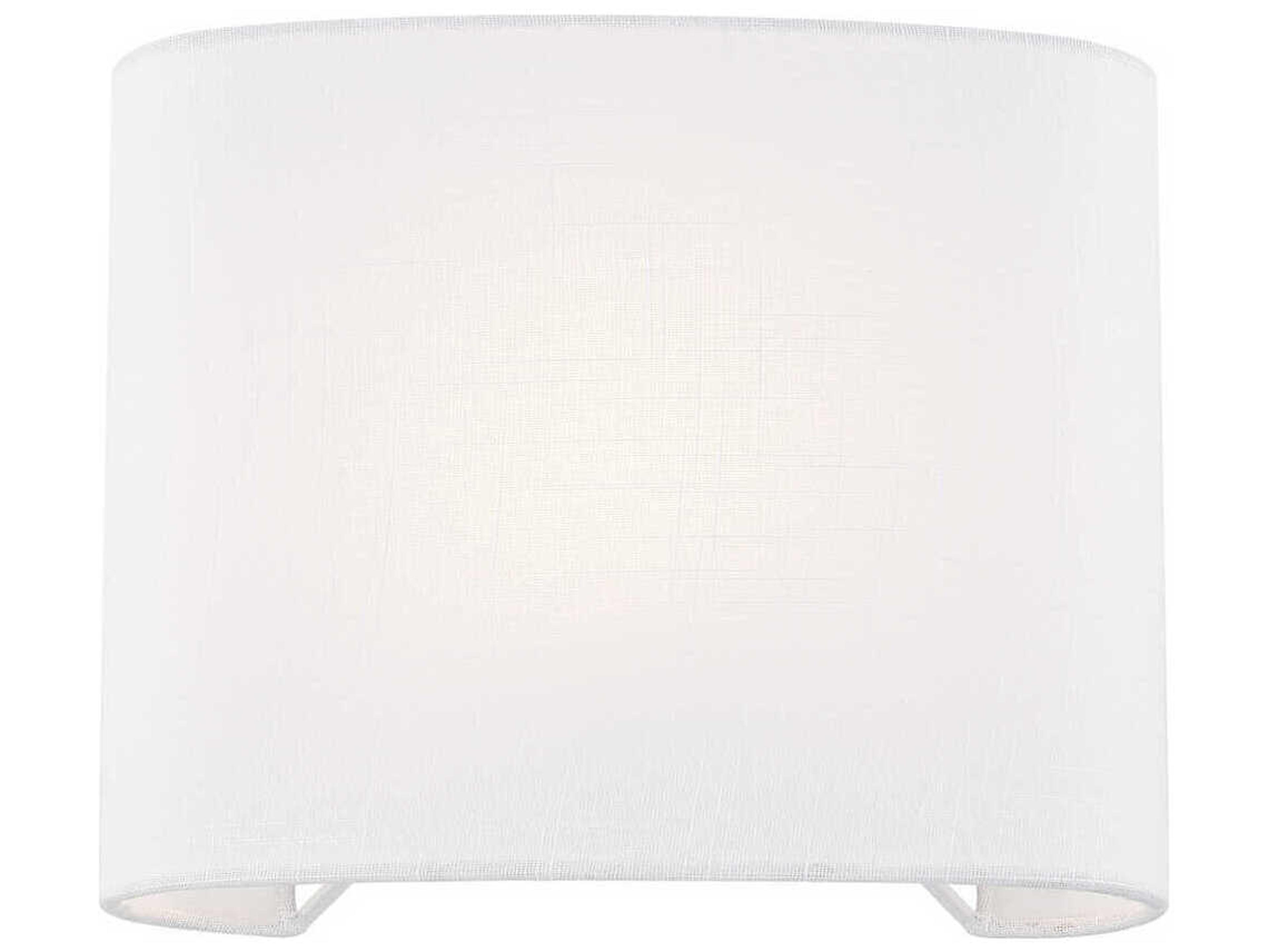 Textile 1-Light White Linen ADA Wall Sconce