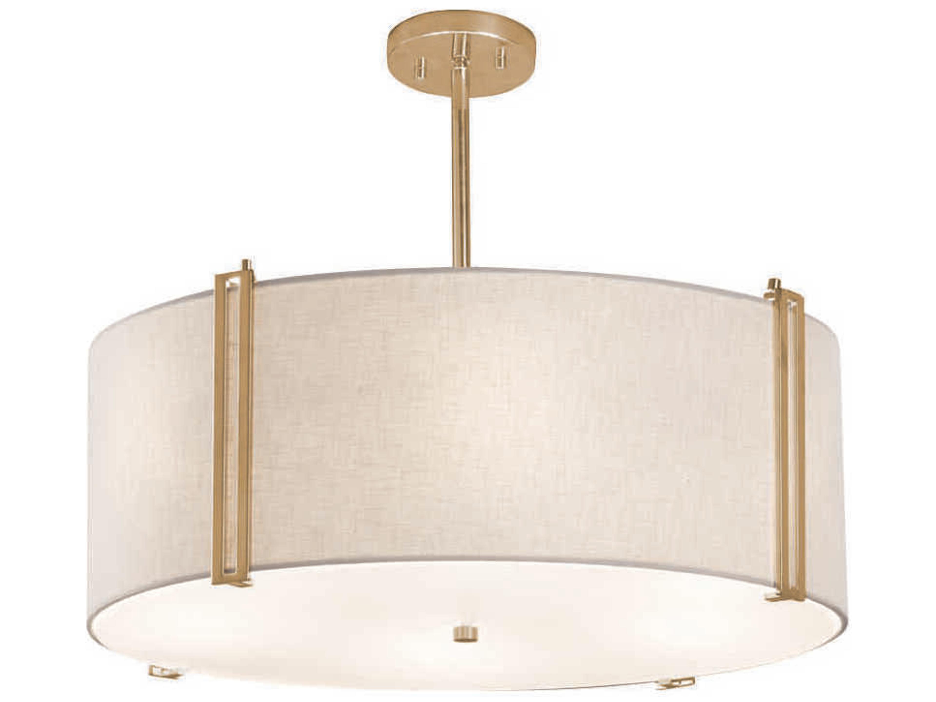 Justice Design Group Textile Bronze Drum Pendant