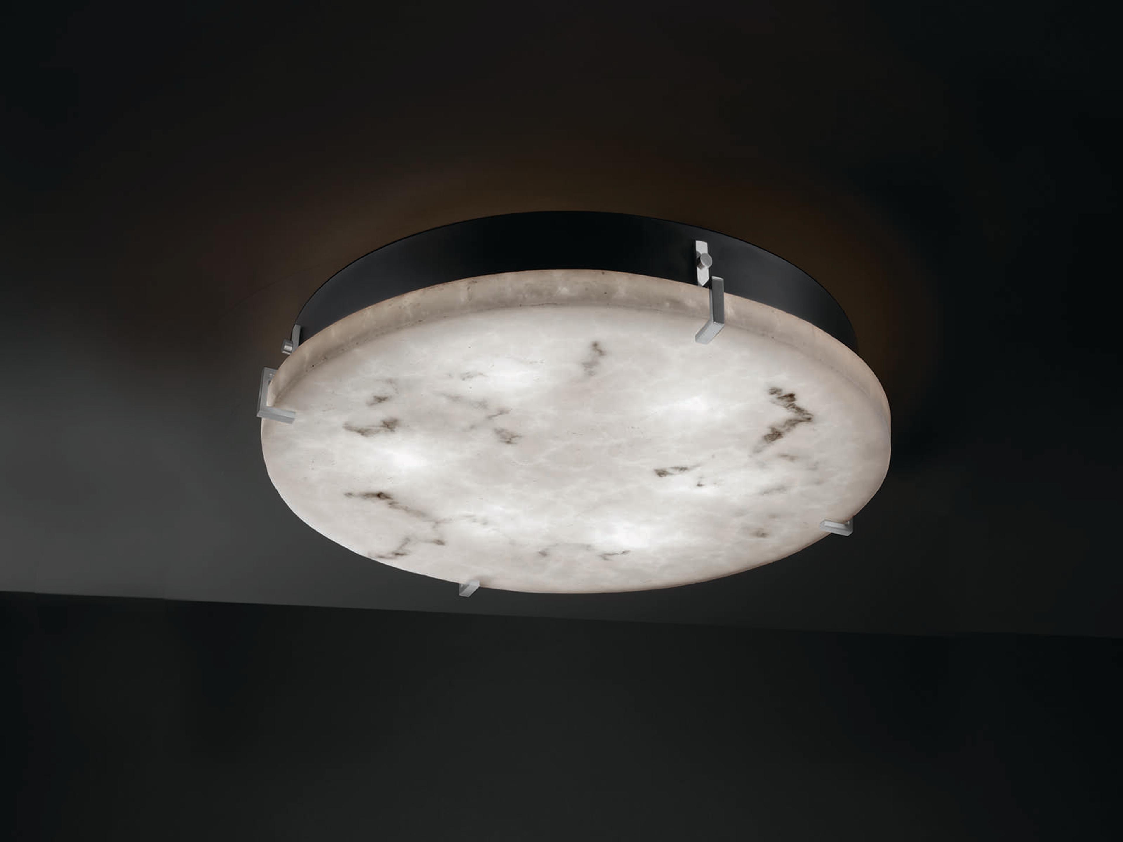 Justice Design Group Lumenaria Black Round Flush Mount
