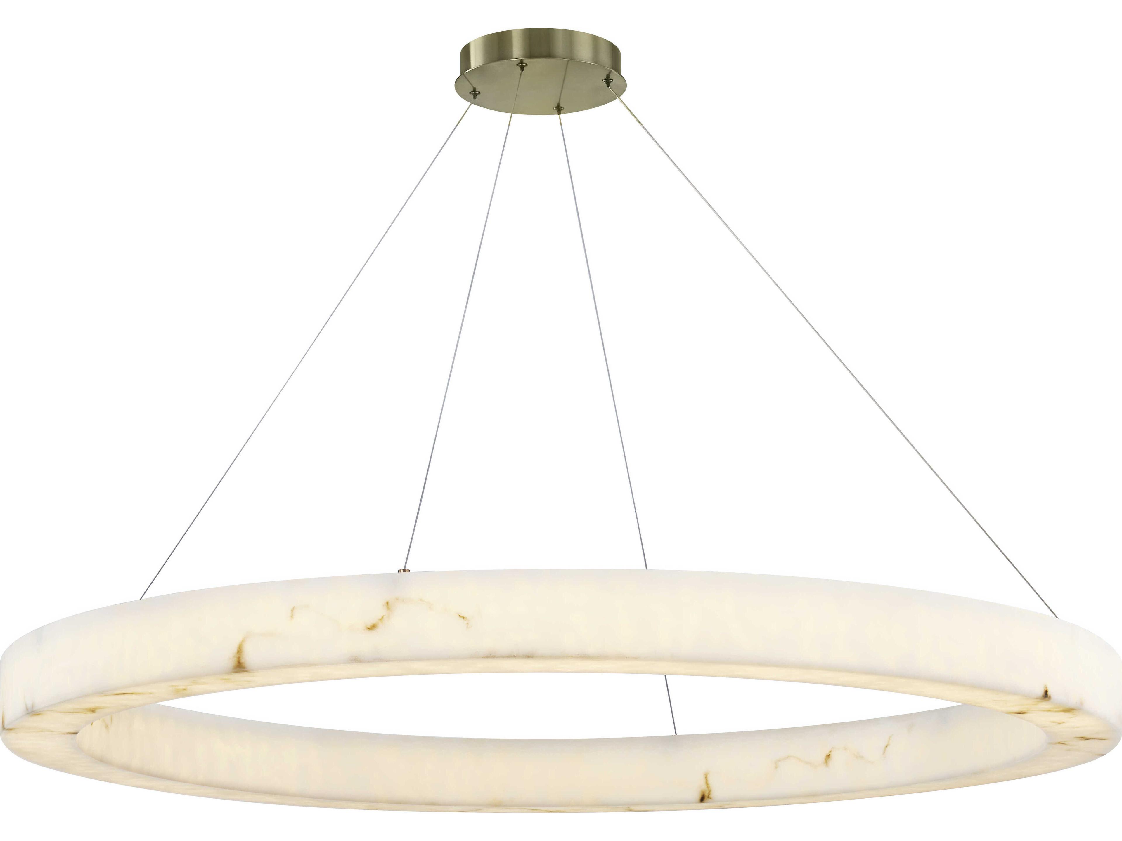 Lumenaria Medley Brushed Brass White Round Pendant