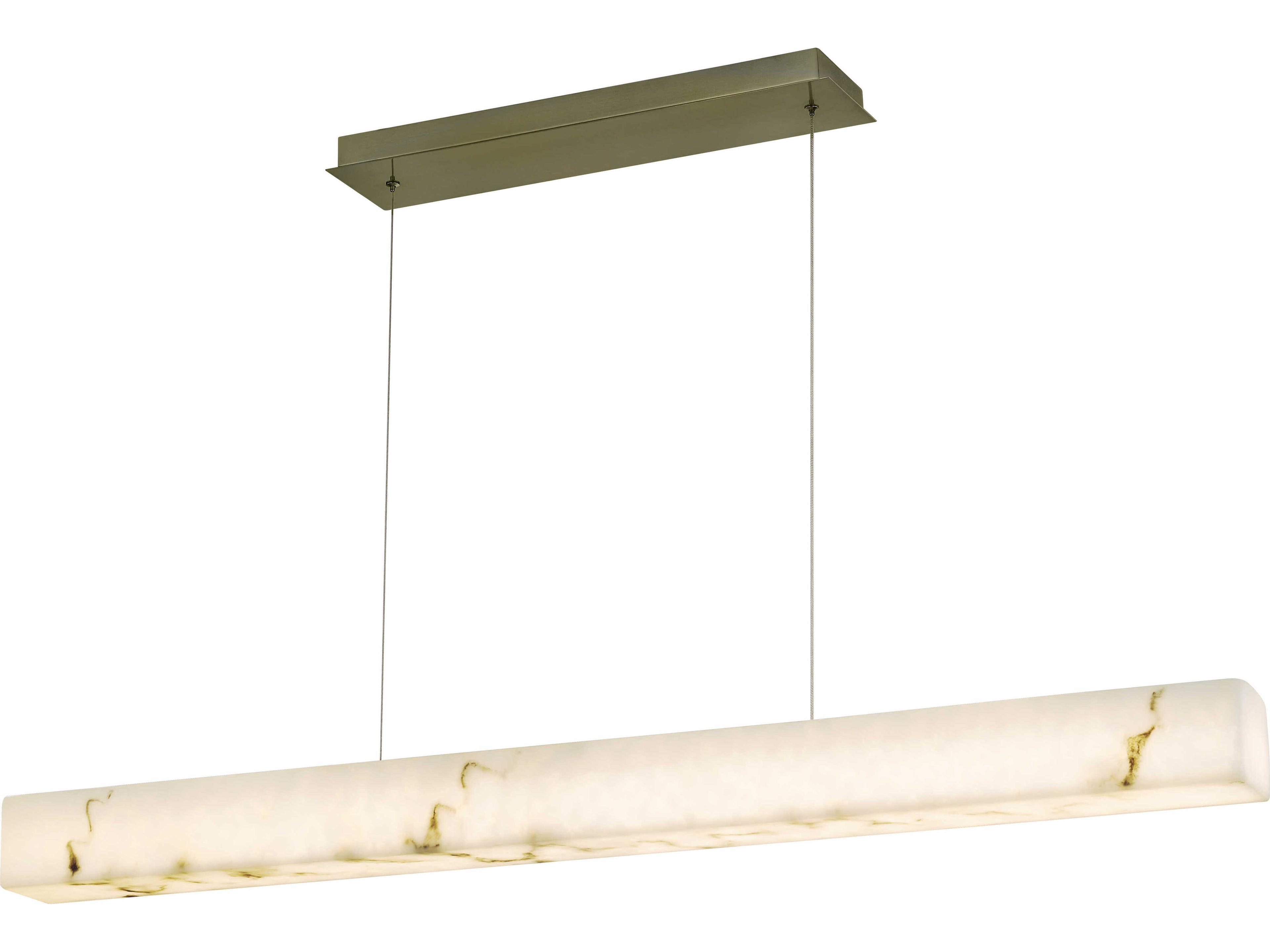 LumenAria Medley 48-Inch Integrated LED Linear Pendant in Brushed Brass