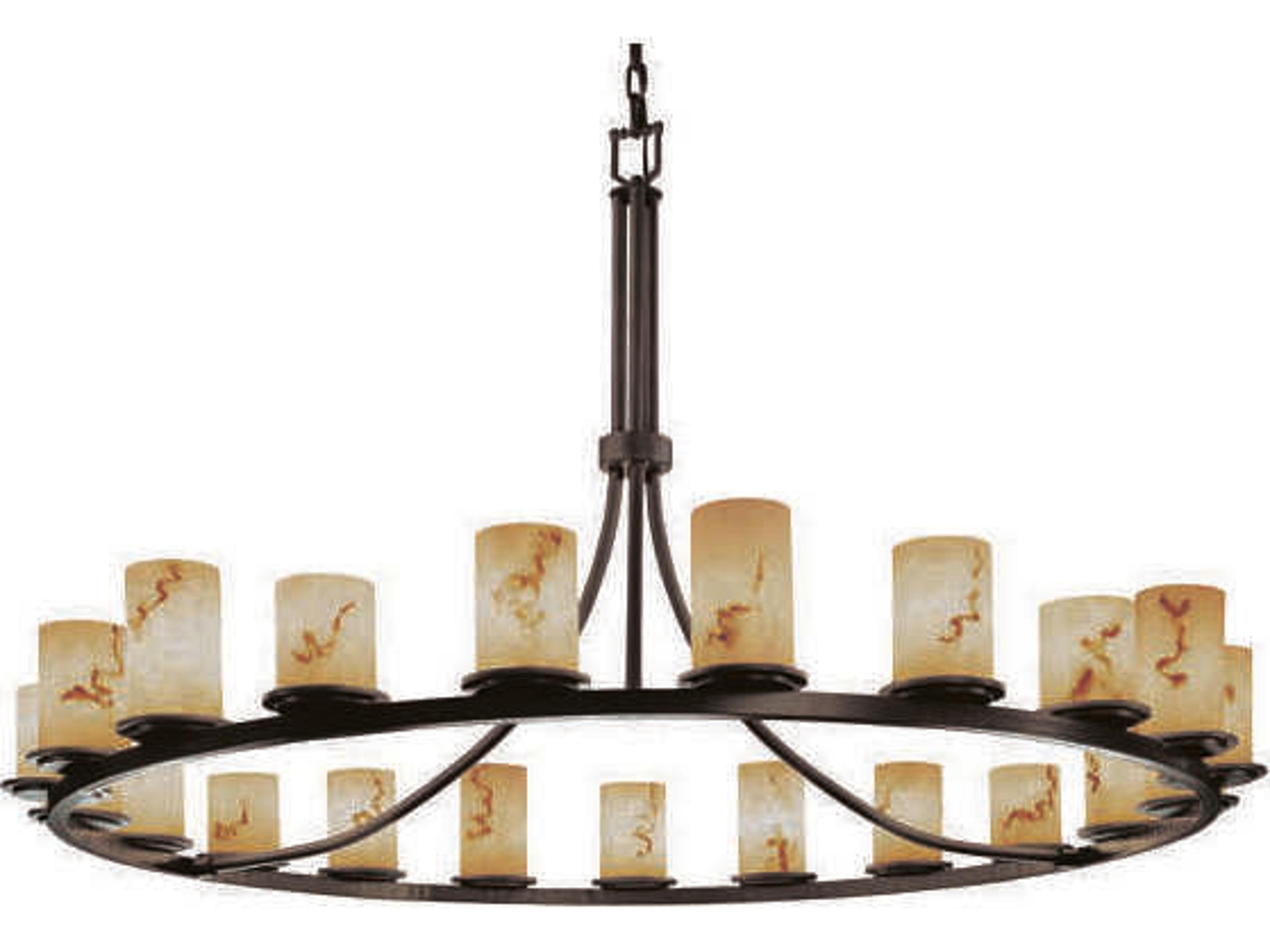 Lumenaria 21-Light Bronze Cylinder Chandelier