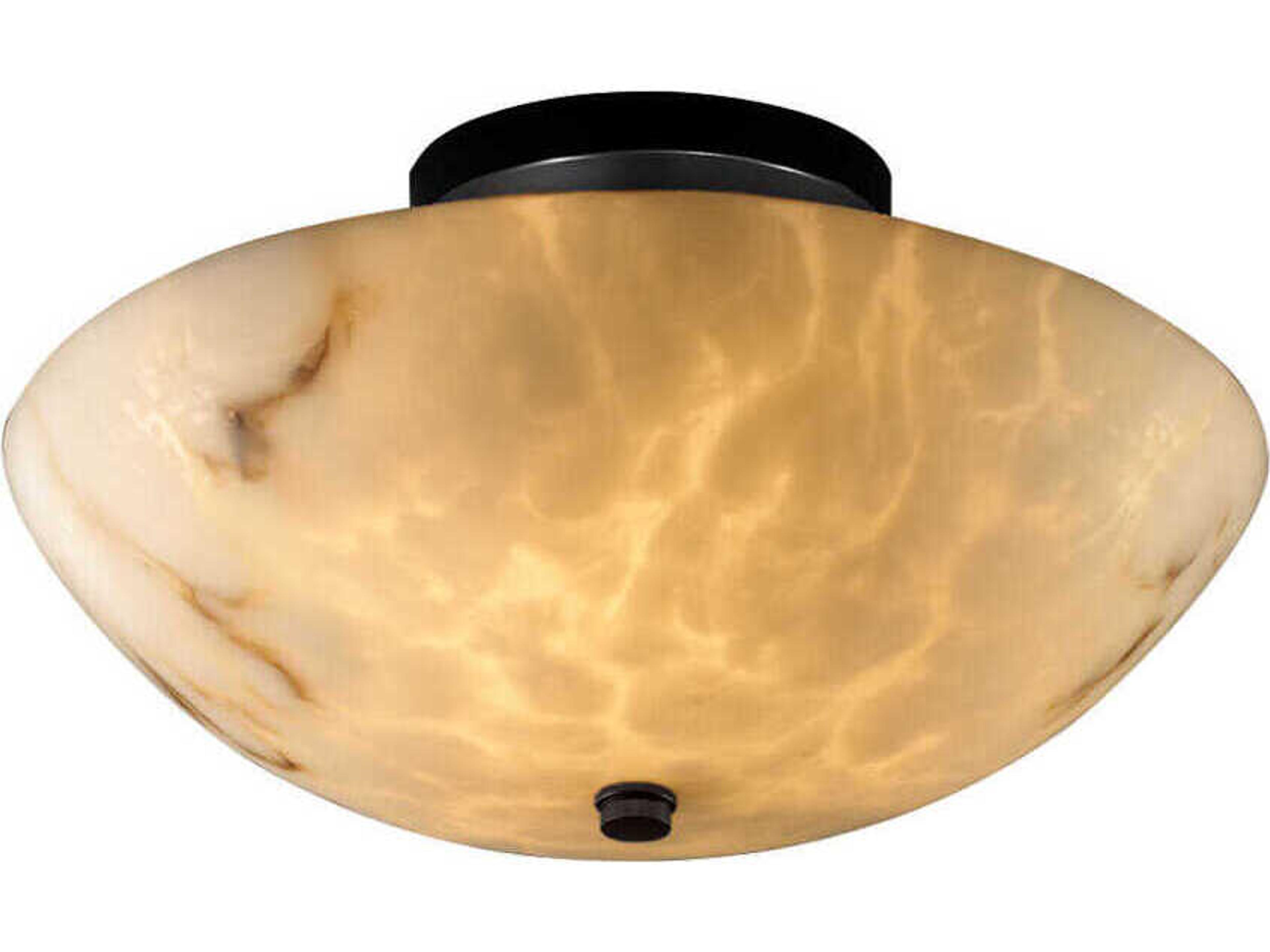 Justice Design Group Lumenaria 2-Light Bronze Bowl Semi Flush Mount