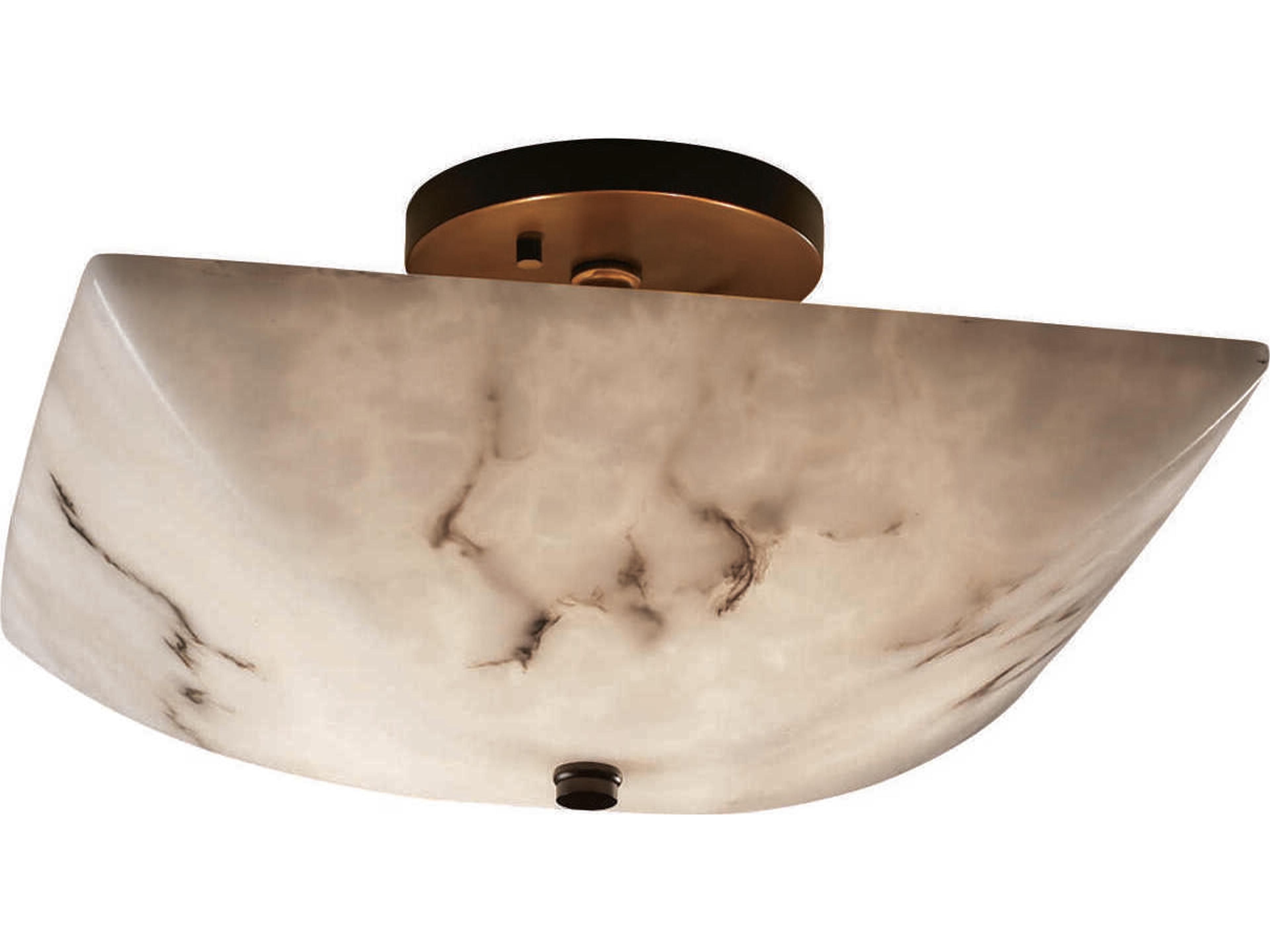 Lumenaria 2-Light Bronze Bowl Semi Flush Mount