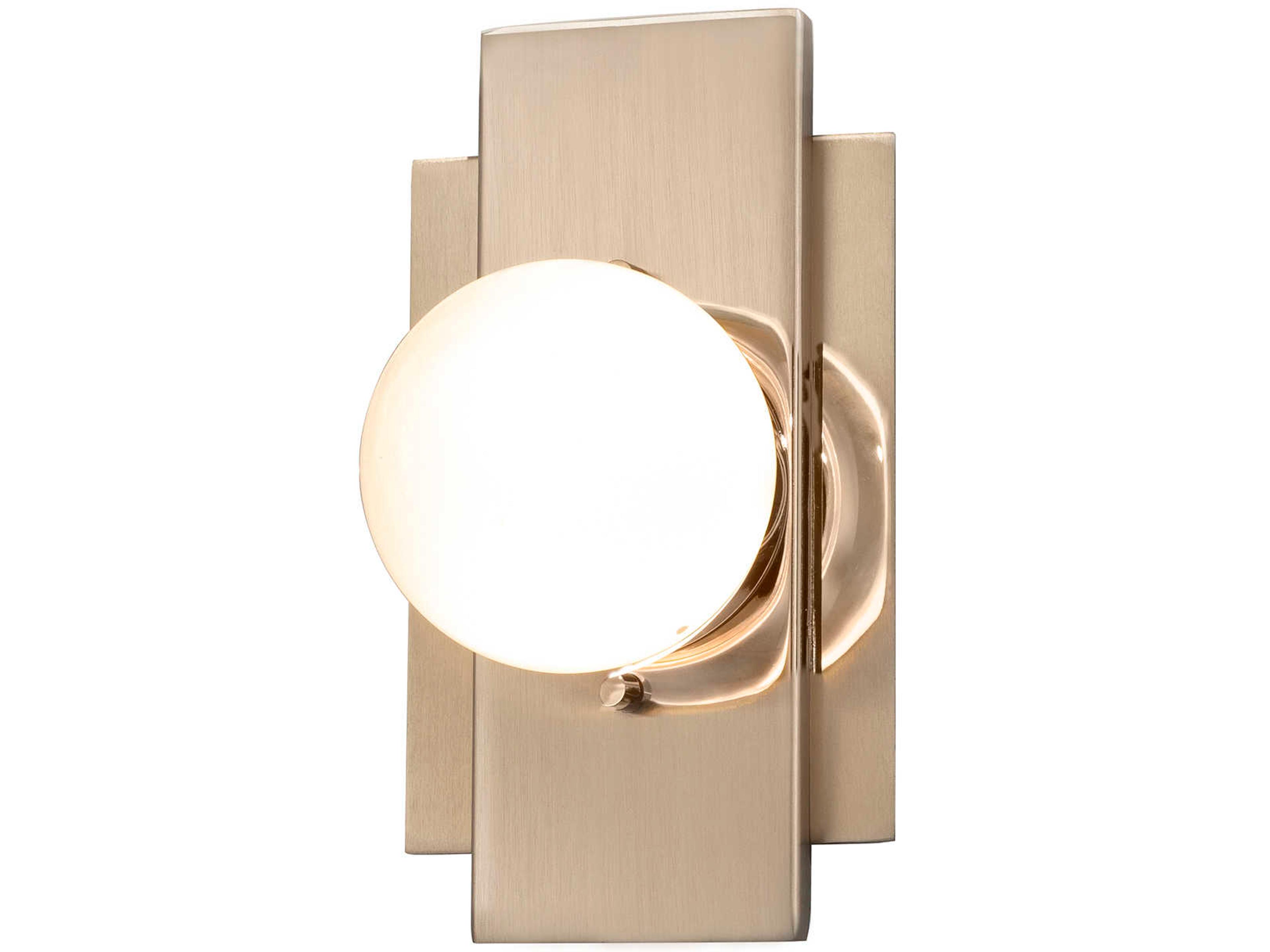 Fusion 1-Light Nickel Glass LED Wall Sconce