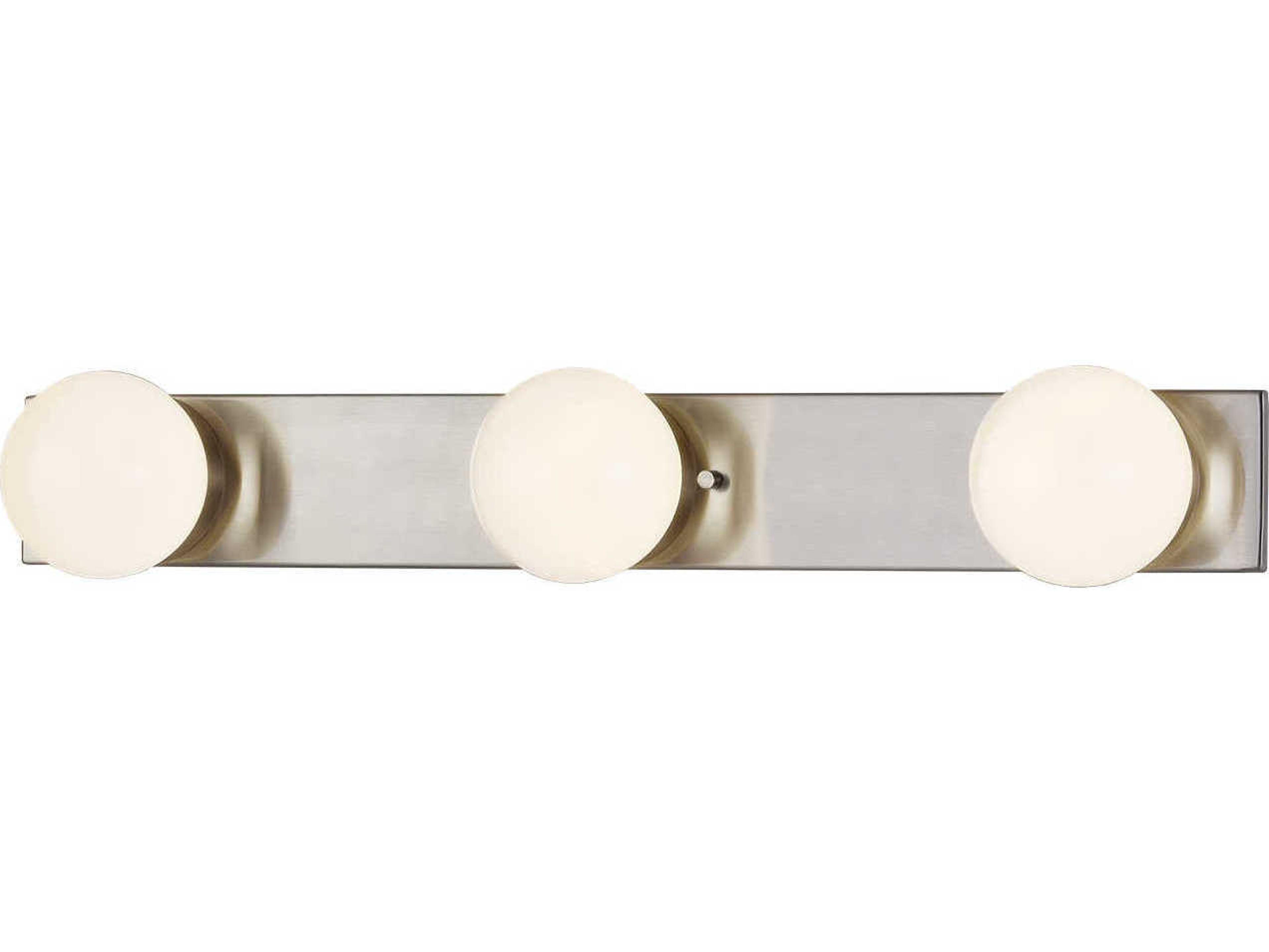 Justice Design Group Fusion 3-Light Brass Glass LED Vanity Light