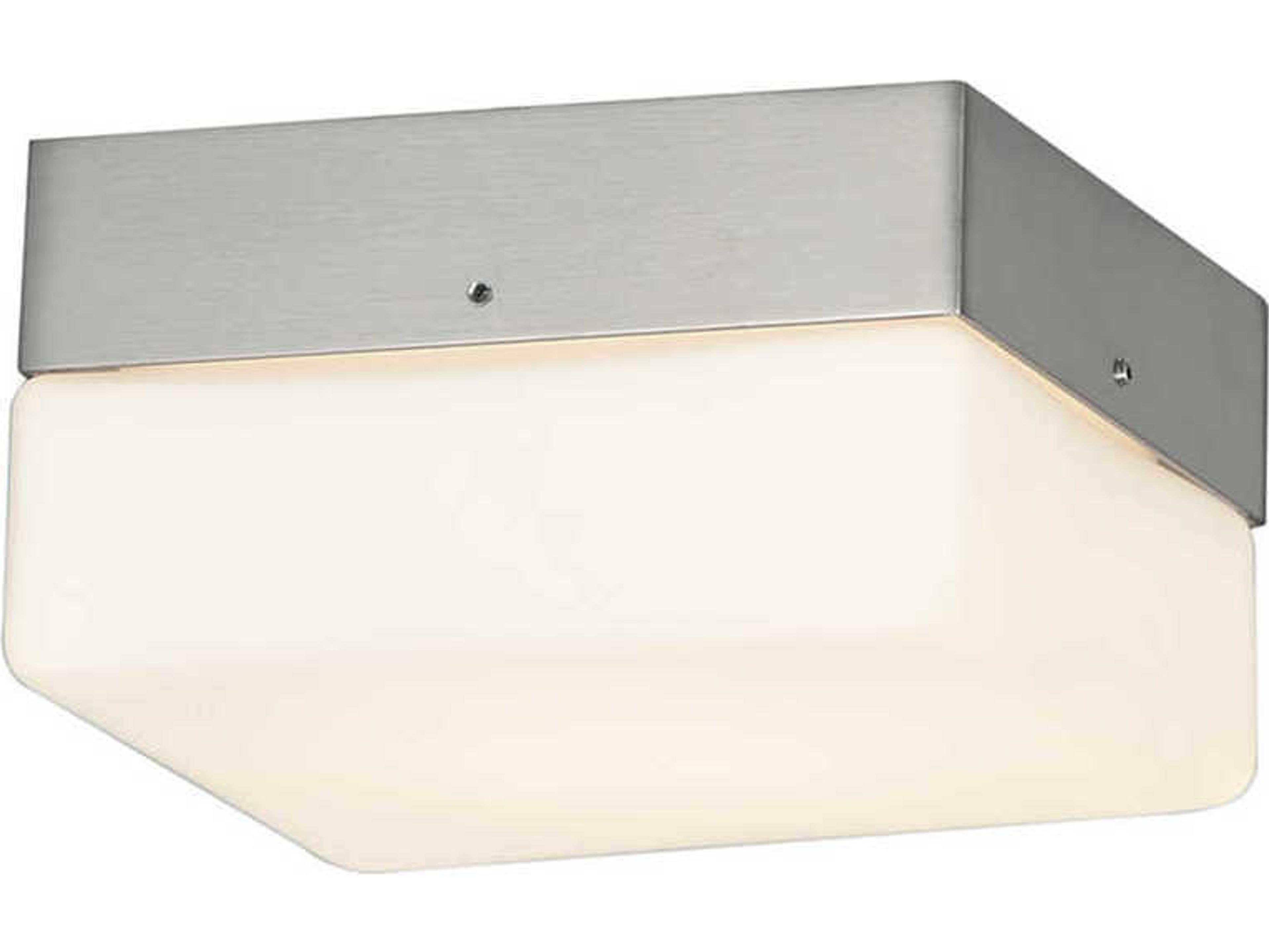 Justice Design Group Fusion Brushed Nickel Glass LED Flush Mount