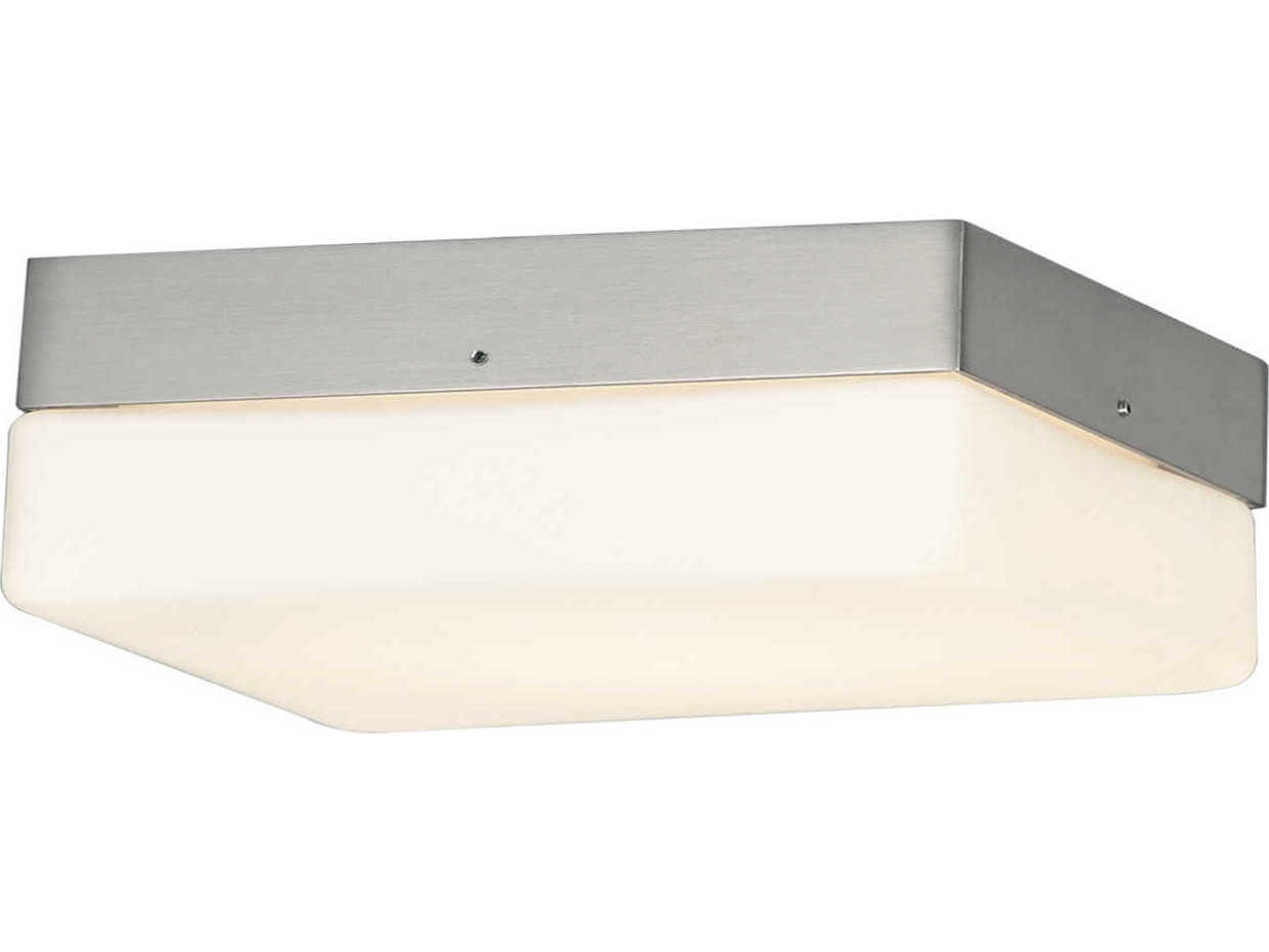 Justice Design Group Fusion Brushed Nickel Glass LED Flush Mount